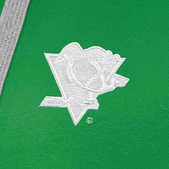 Pittsburgh Penguins Womens Victory St Patricks Day White Logo Pullover Hood - Image 2