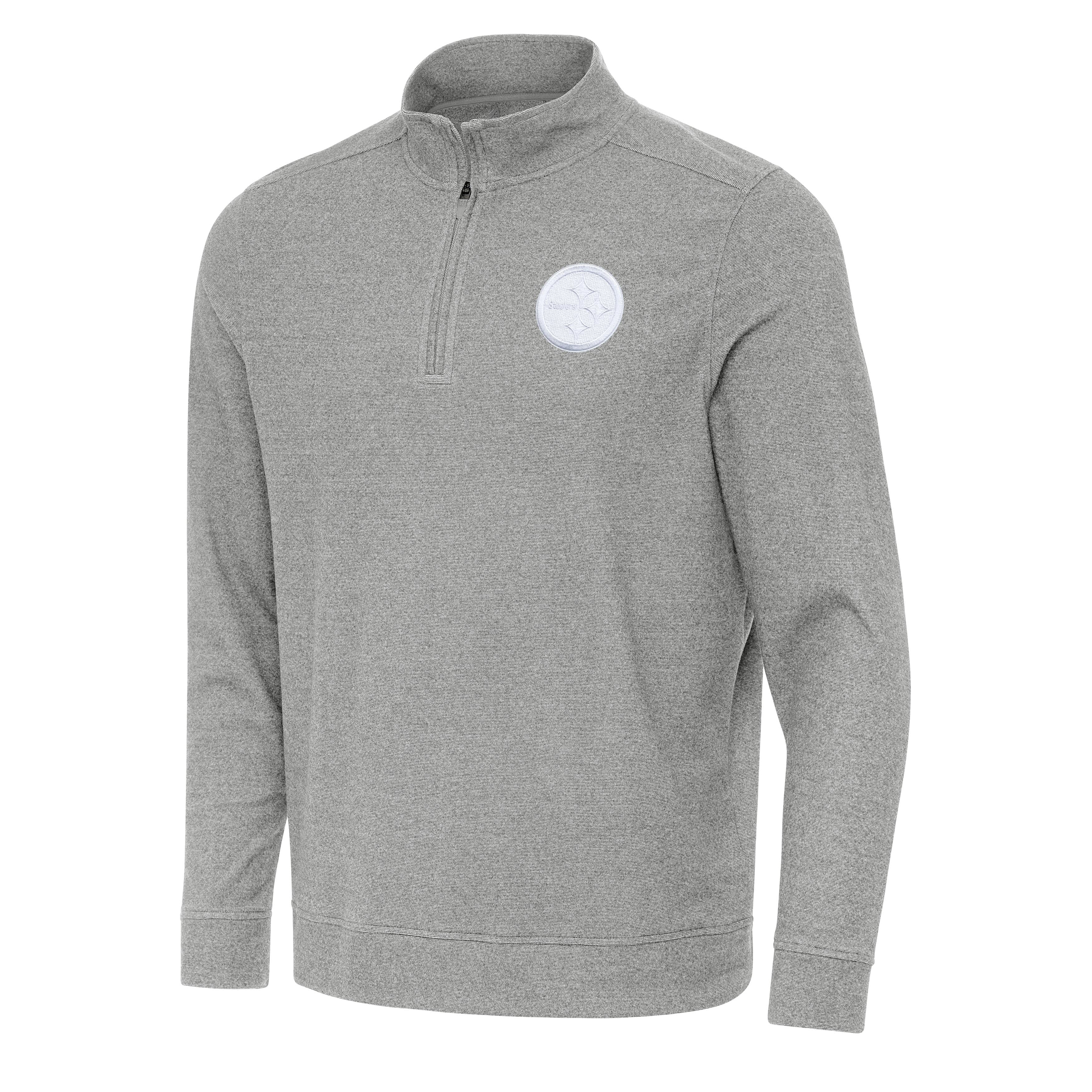 Pittsburgh Steelers Subtle White Logo Quarter Zip Mock