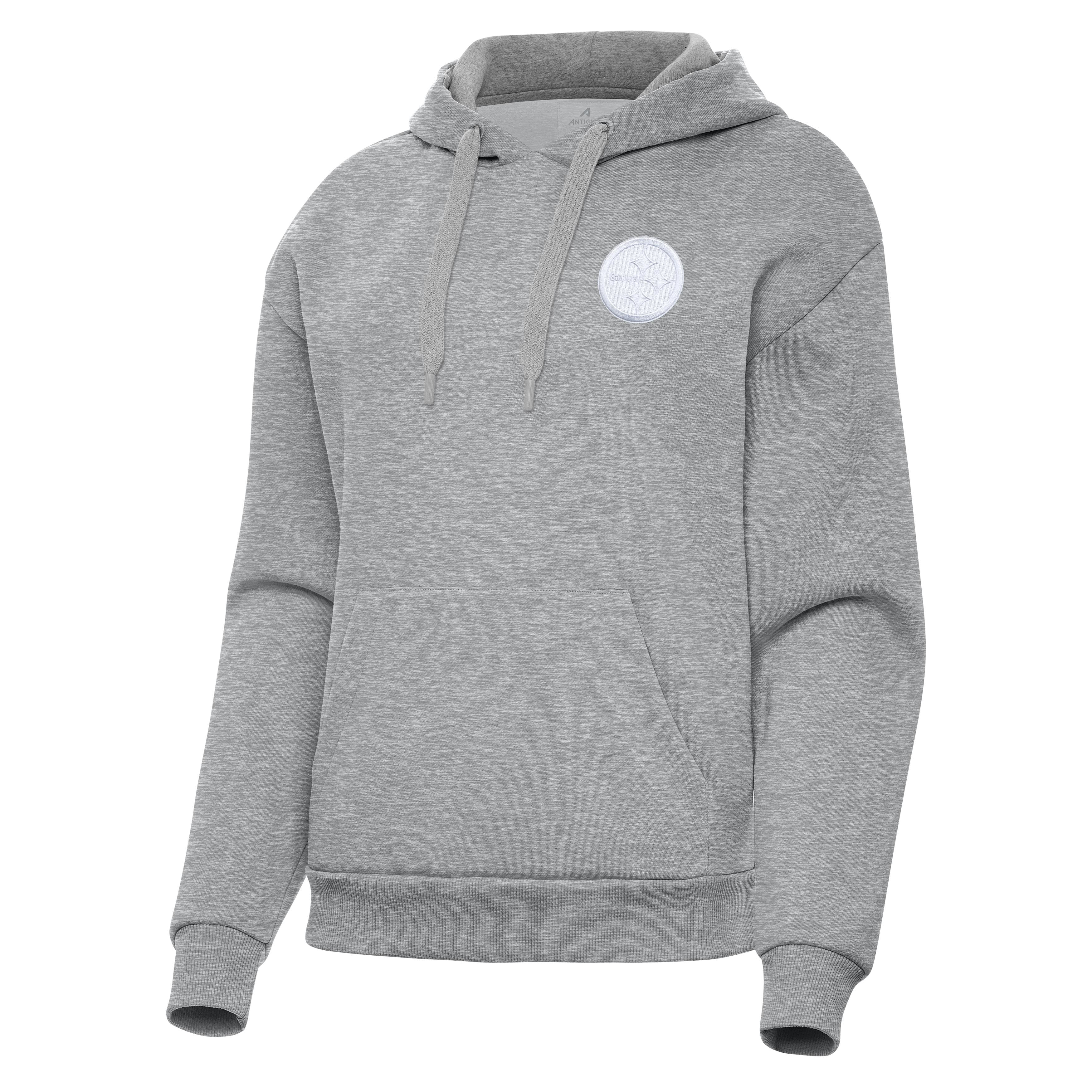 Pittsburgh Steelers Womens Victory White Logo Pullover Hood - Image 2