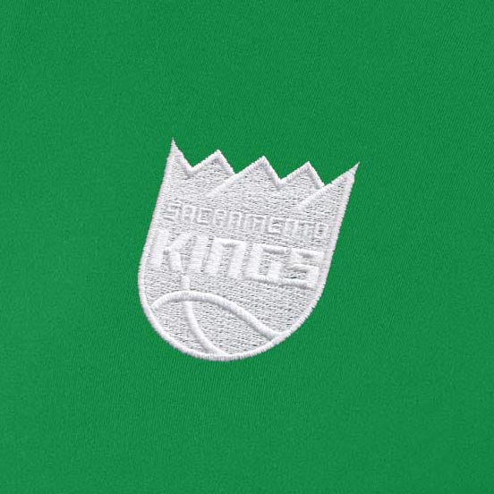 Sacramento Kings Womens Intent St Patricks Day White Logo Quarter Zip Pullover - Image 2
