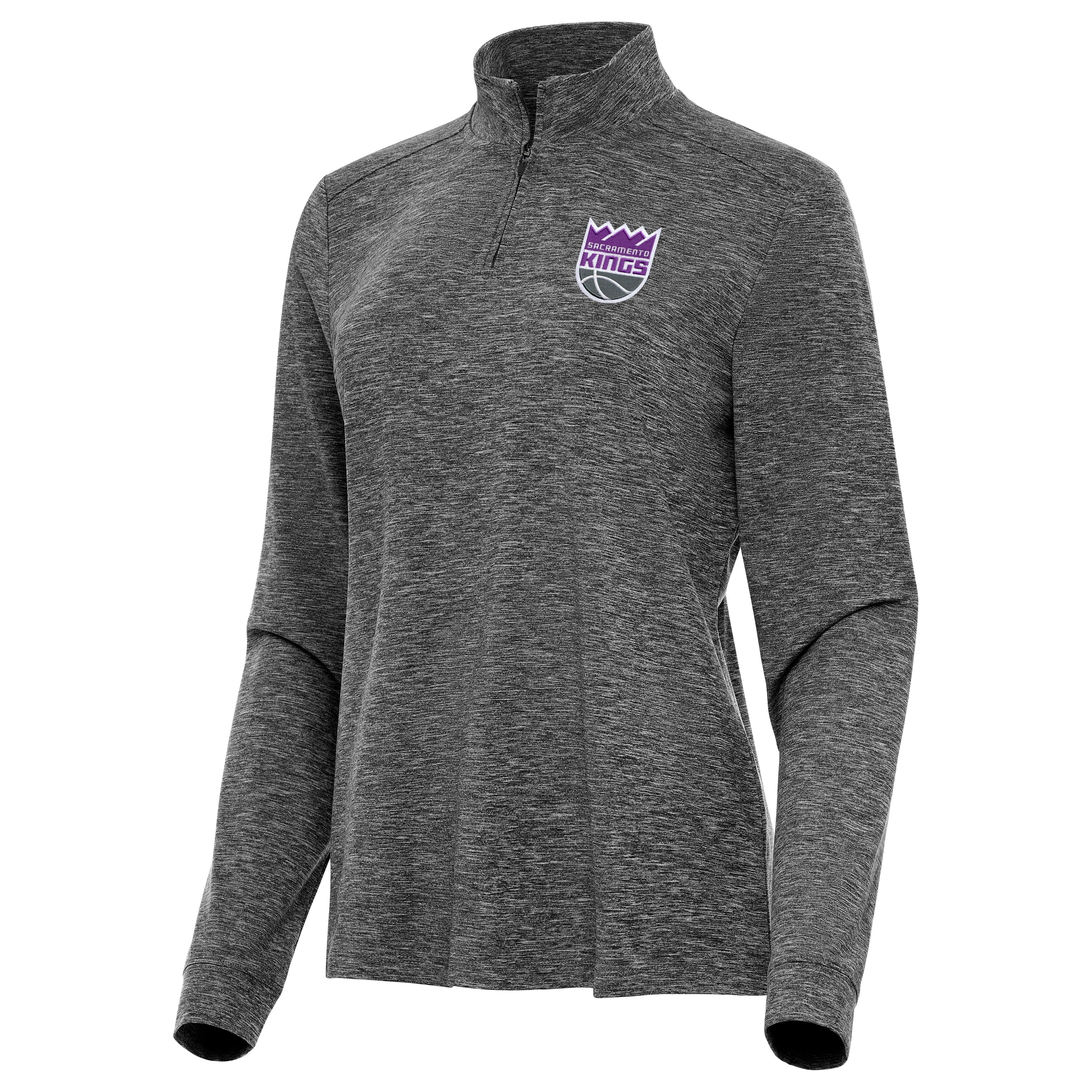 Sacramento Kings Womens Mentor Long-Sleeve Quarter Zip Mock Polo