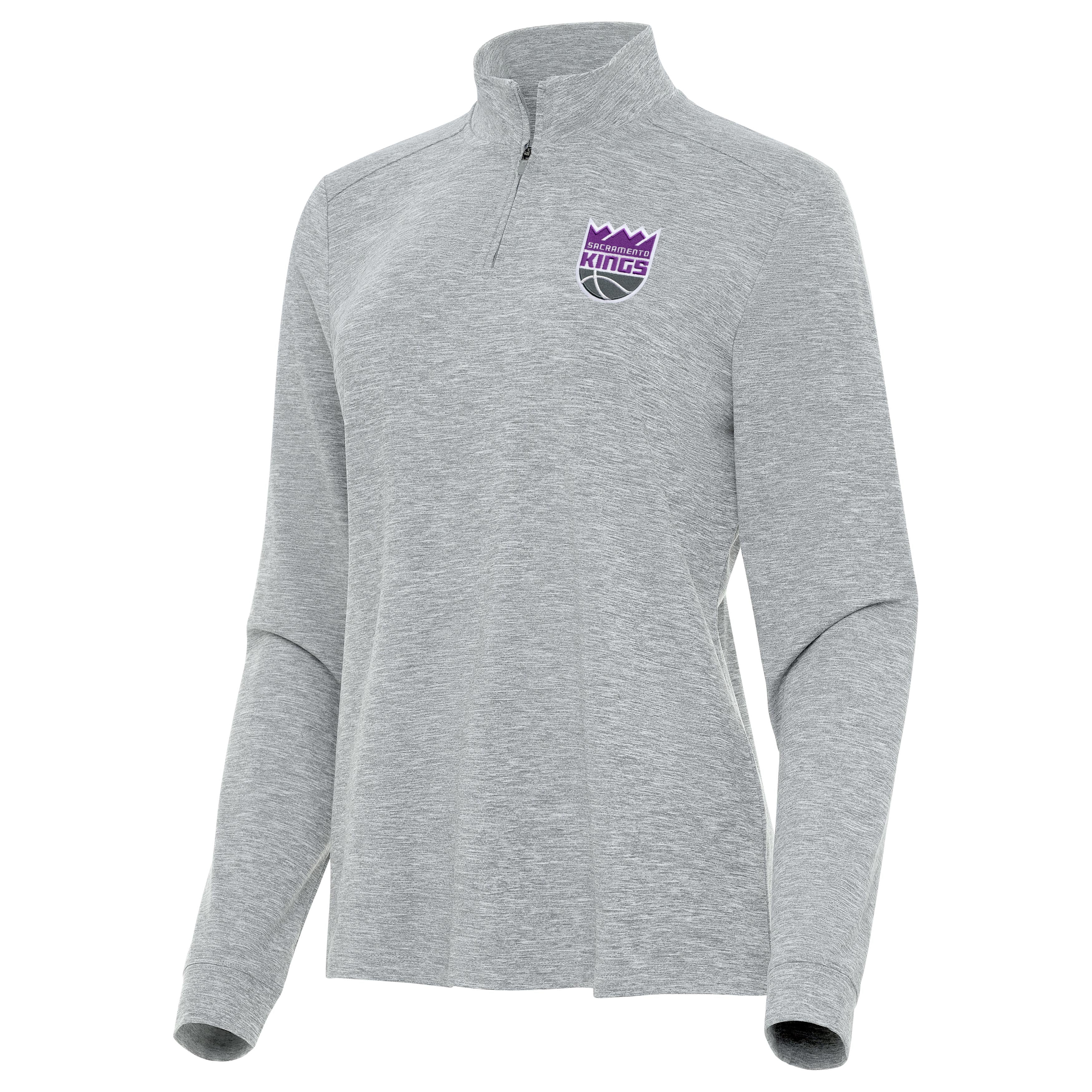 Sacramento Kings Womens Mentor Long-Sleeve Quarter Zip Mock Polo - Image 2