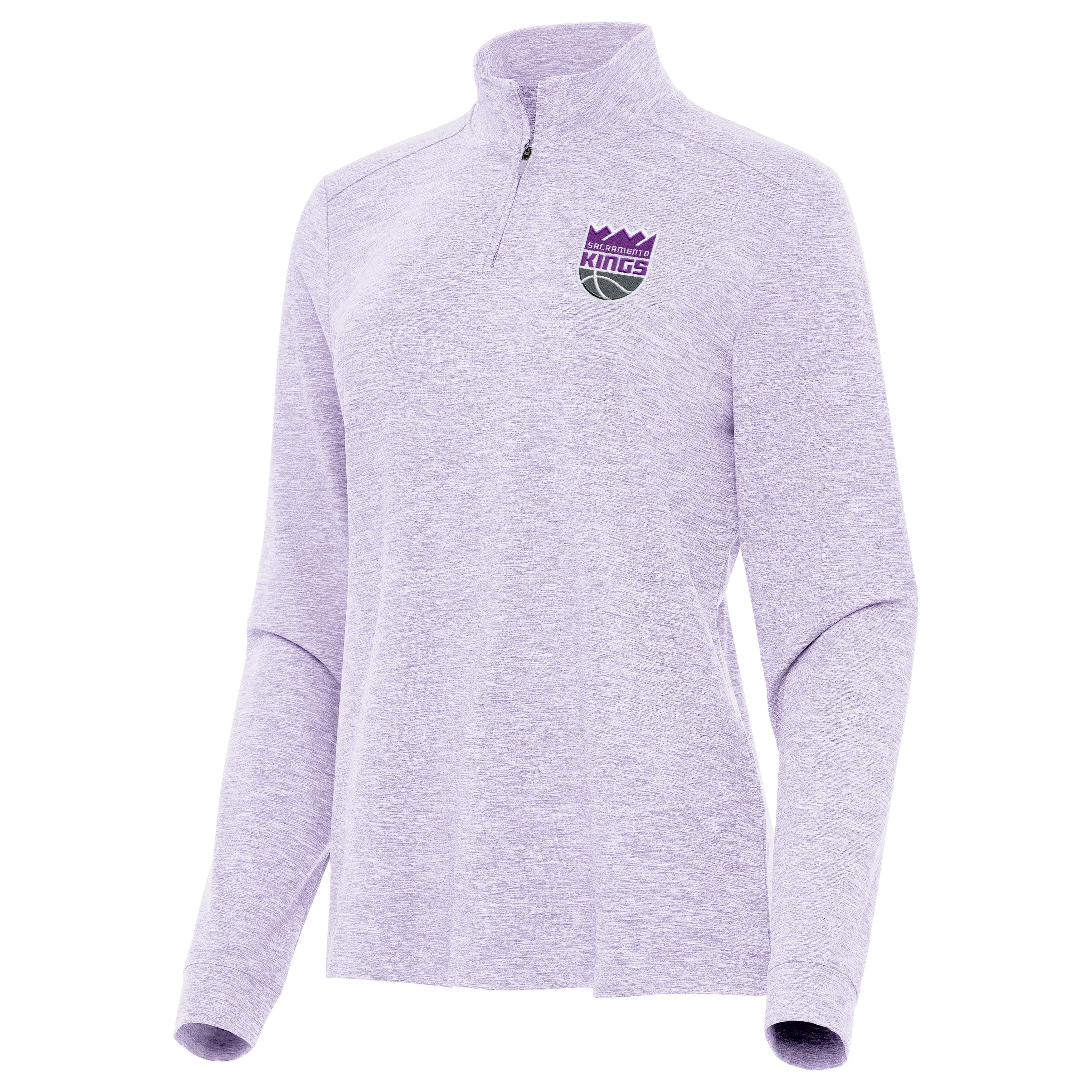Sacramento Kings Womens Mentor Long-Sleeve Quarter Zip Mock Polo - Image 3
