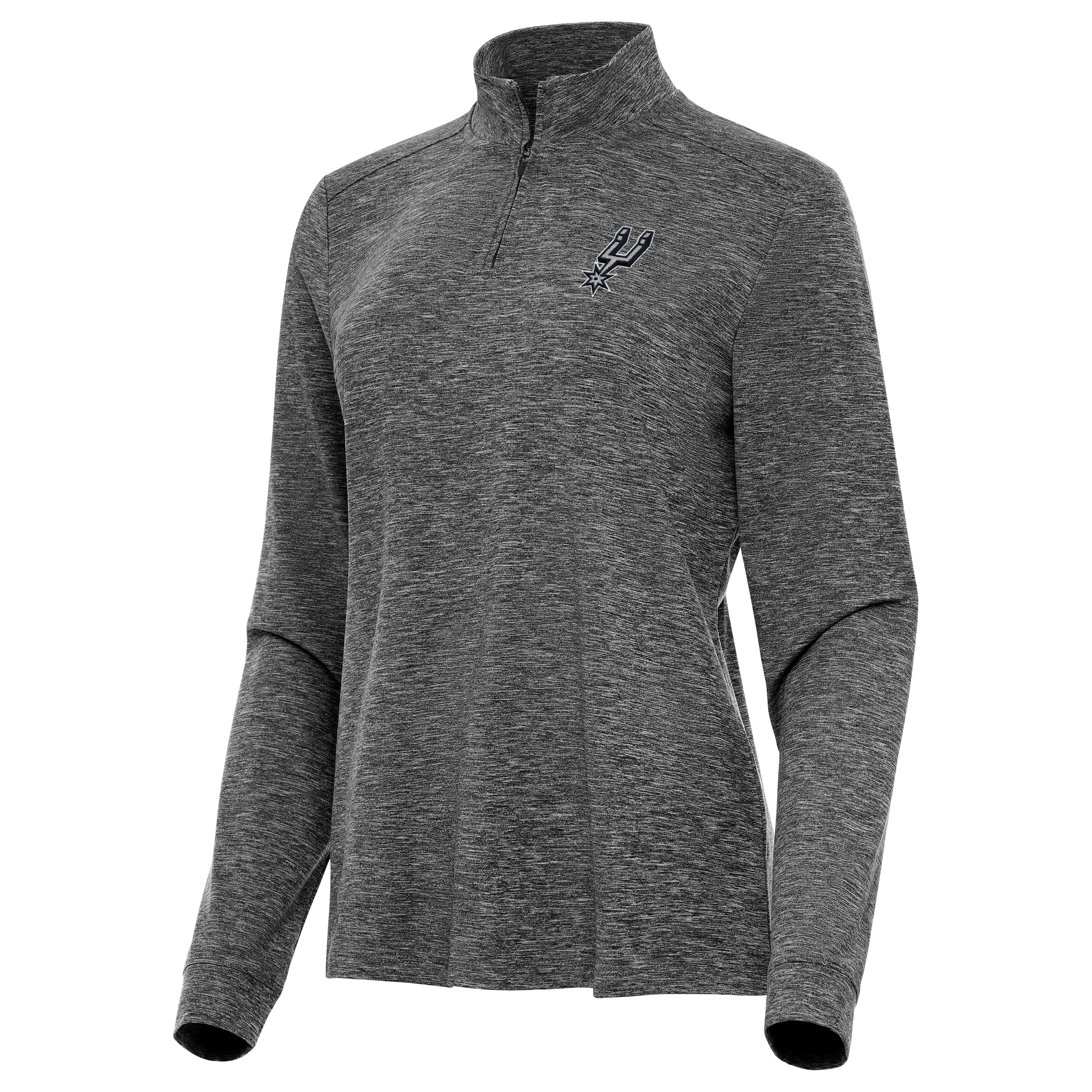 San Antonio Spurs Womens Mentor Long-Sleeve Quarter Zip Mock Polo