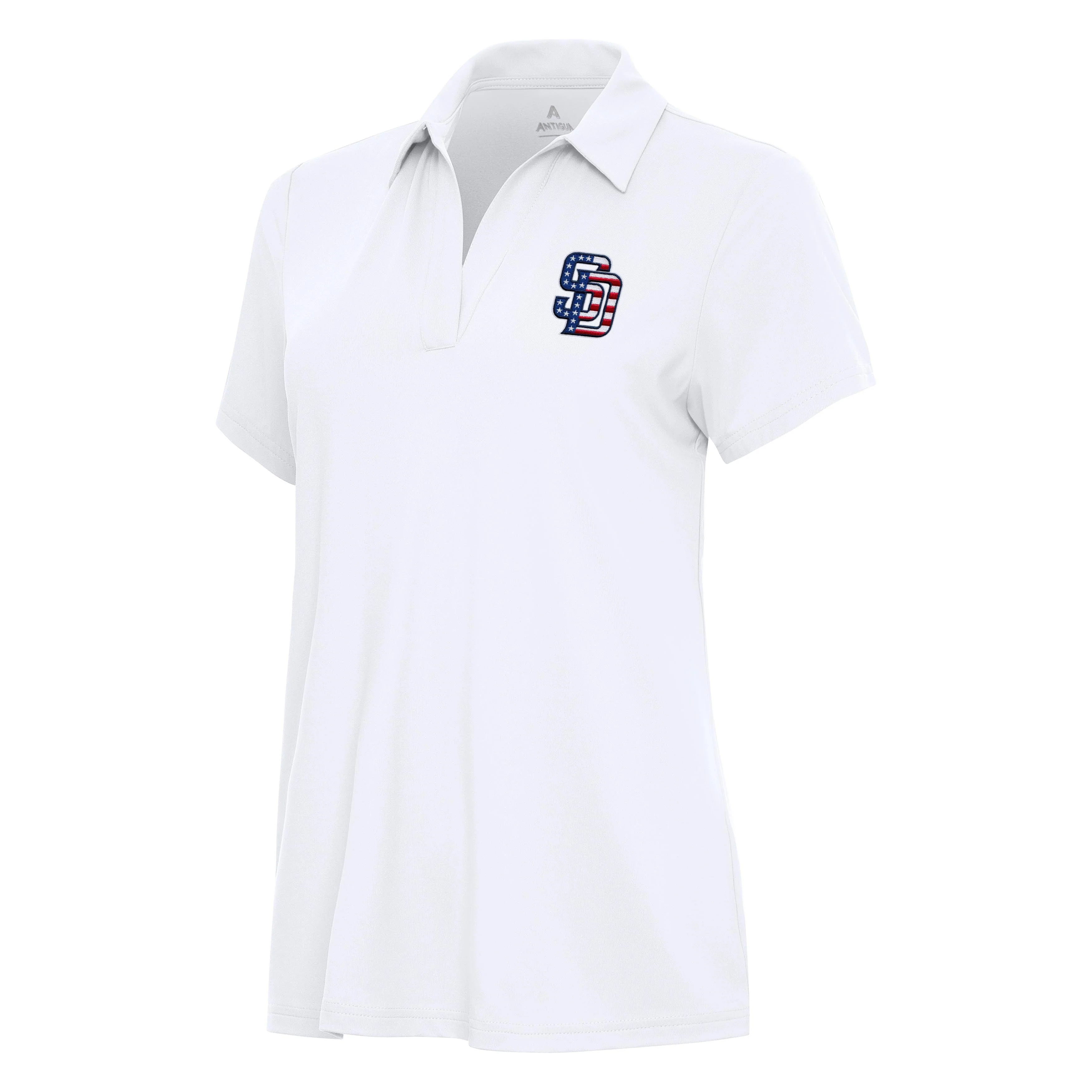 San Diego Padres Womens Patriotic Logo Polo