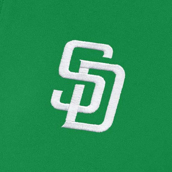 San Diego Padres Womens Intent St Patricks Day White Logo Quarter Zip Pullover - Image 2