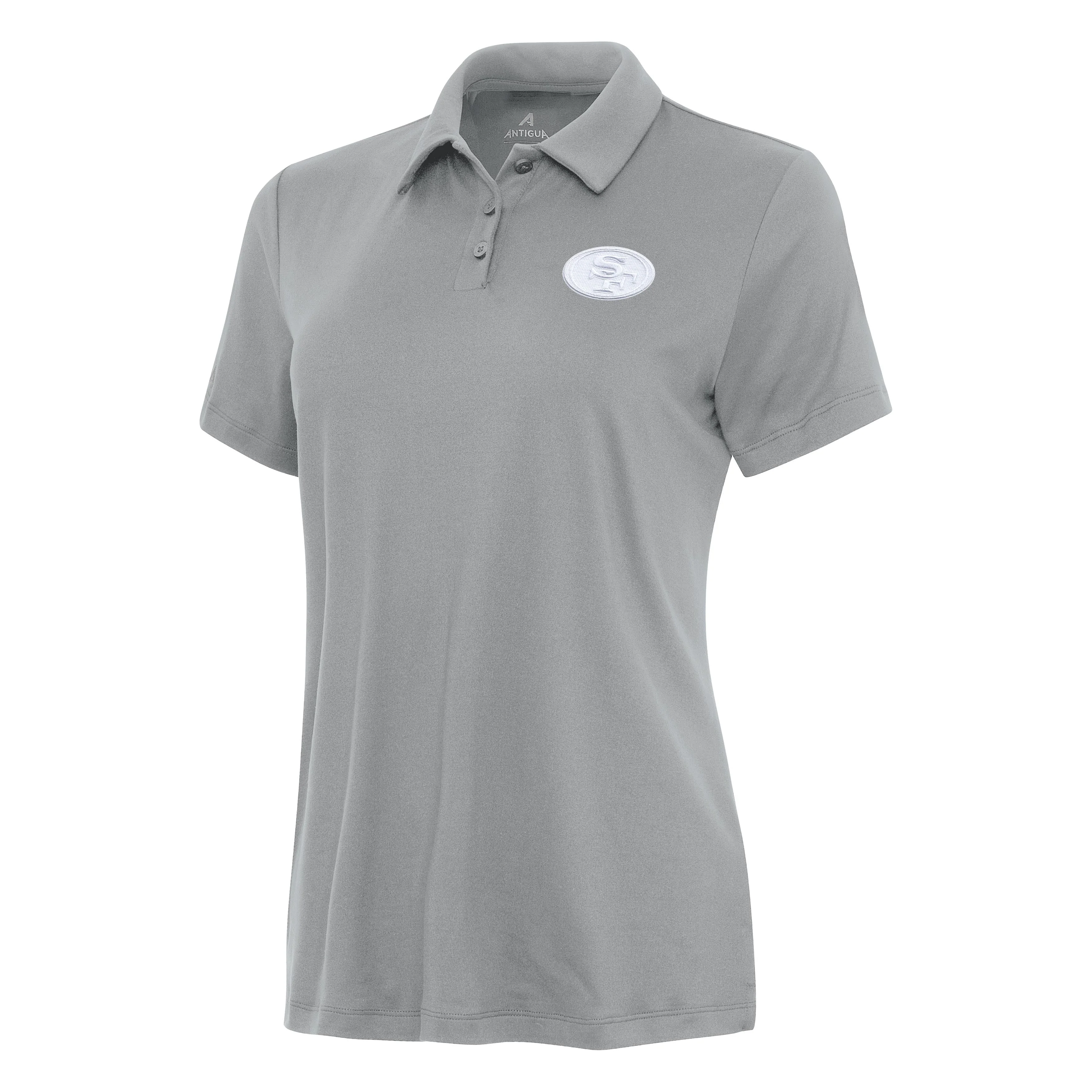 San Francisco 49ers Womens Reprocess White Logo Polo - Image 2