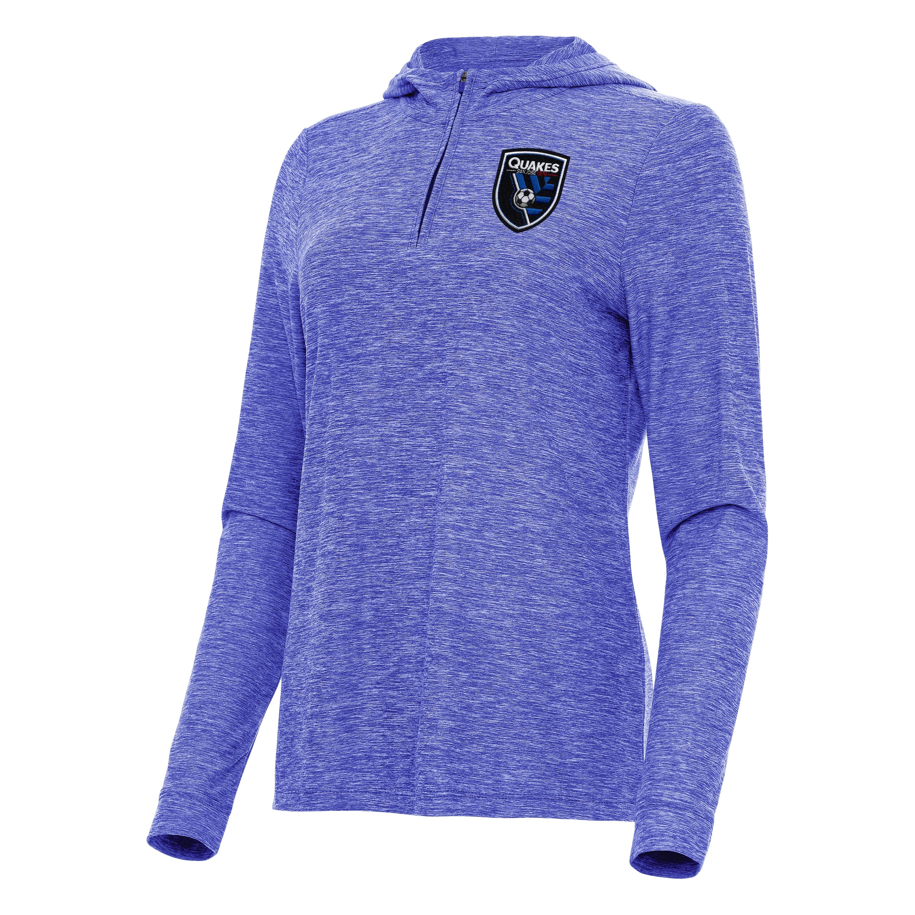 San Jose Earthquakes Womens Daybreak Quarter Zip Pullover Hood