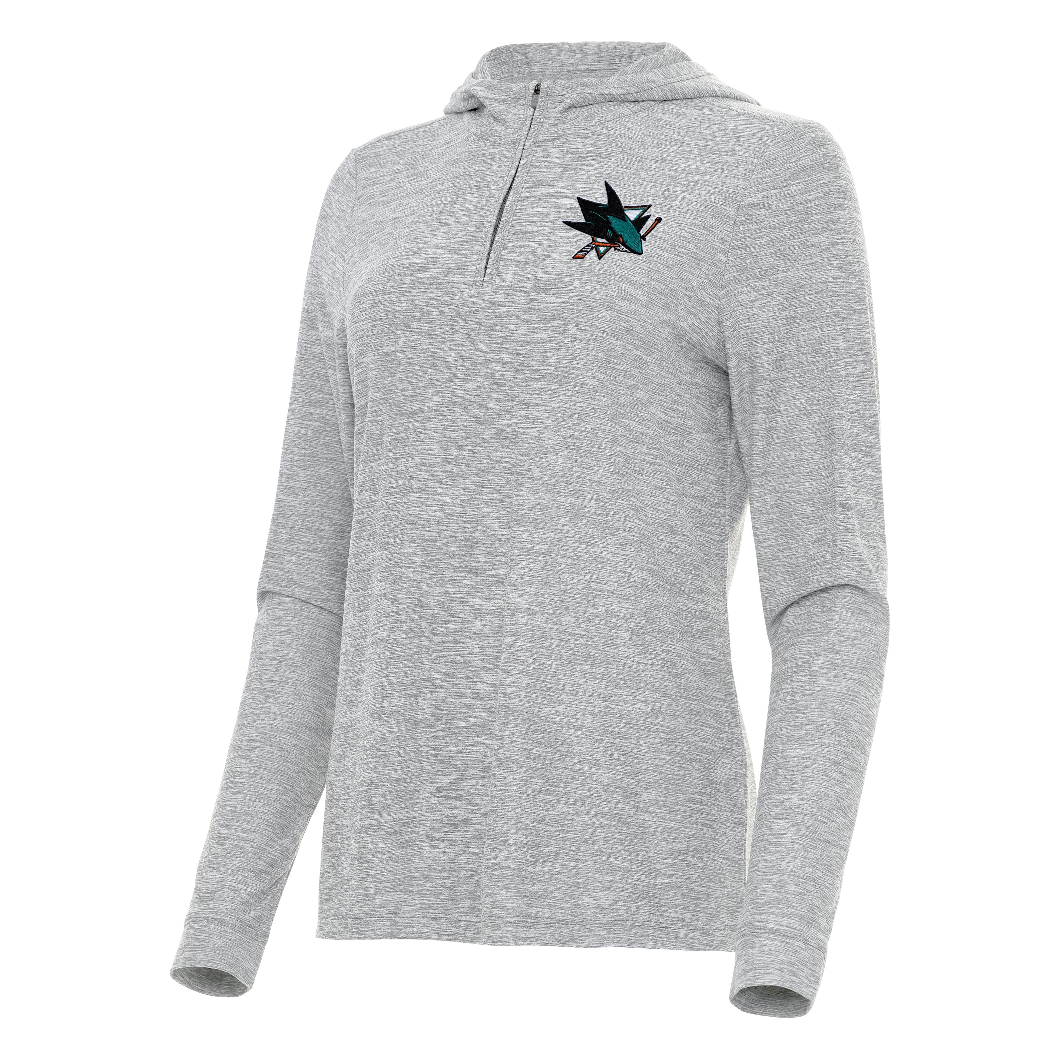San Jose Sharks Womens Daybreak Quarter Zip Pullover Hood - Image 2