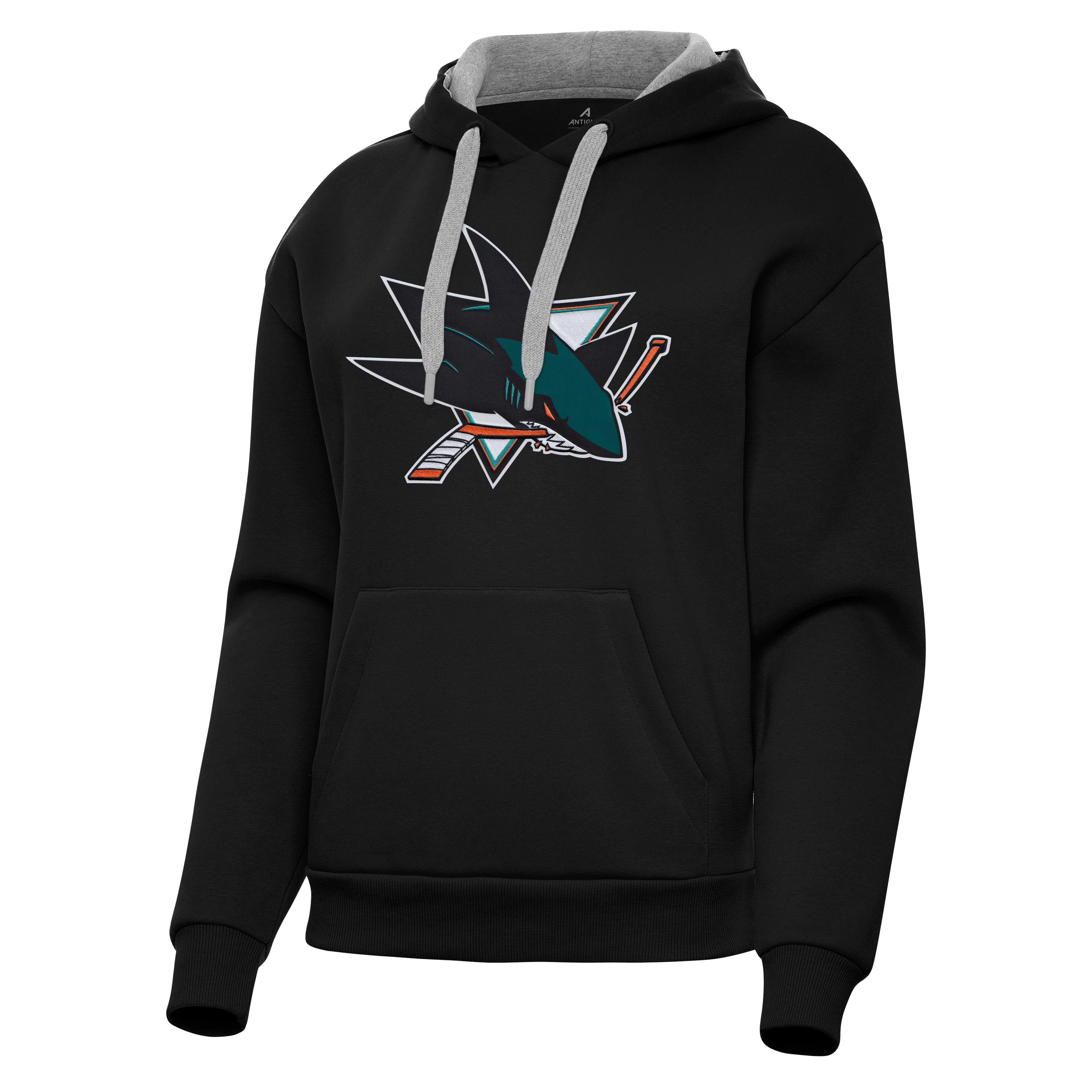 San Jose Sharks Womens Victory Full Front Logo Pullover Hood - Image 2