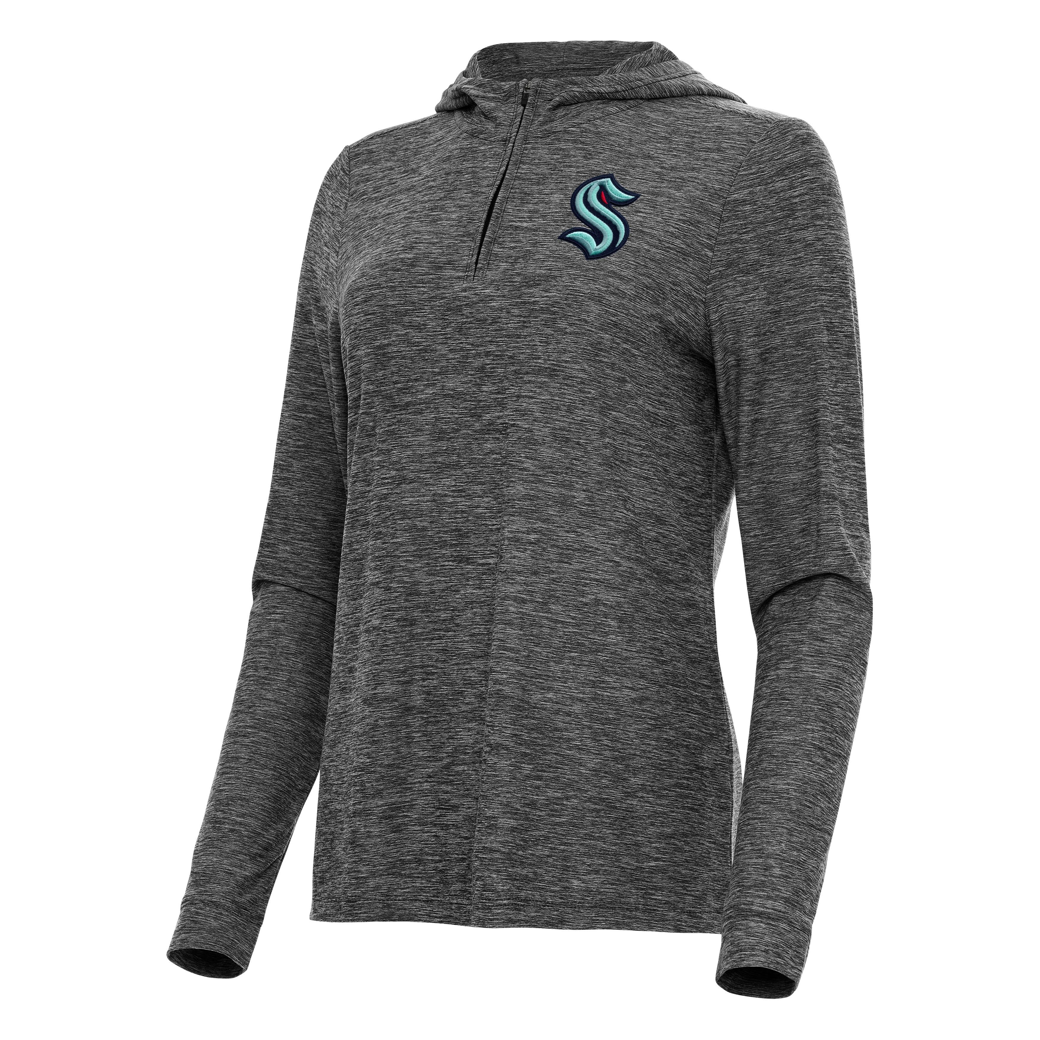 Seattle Kraken Womens Daybreak Quarter Zip Pullover Hood - Image 2