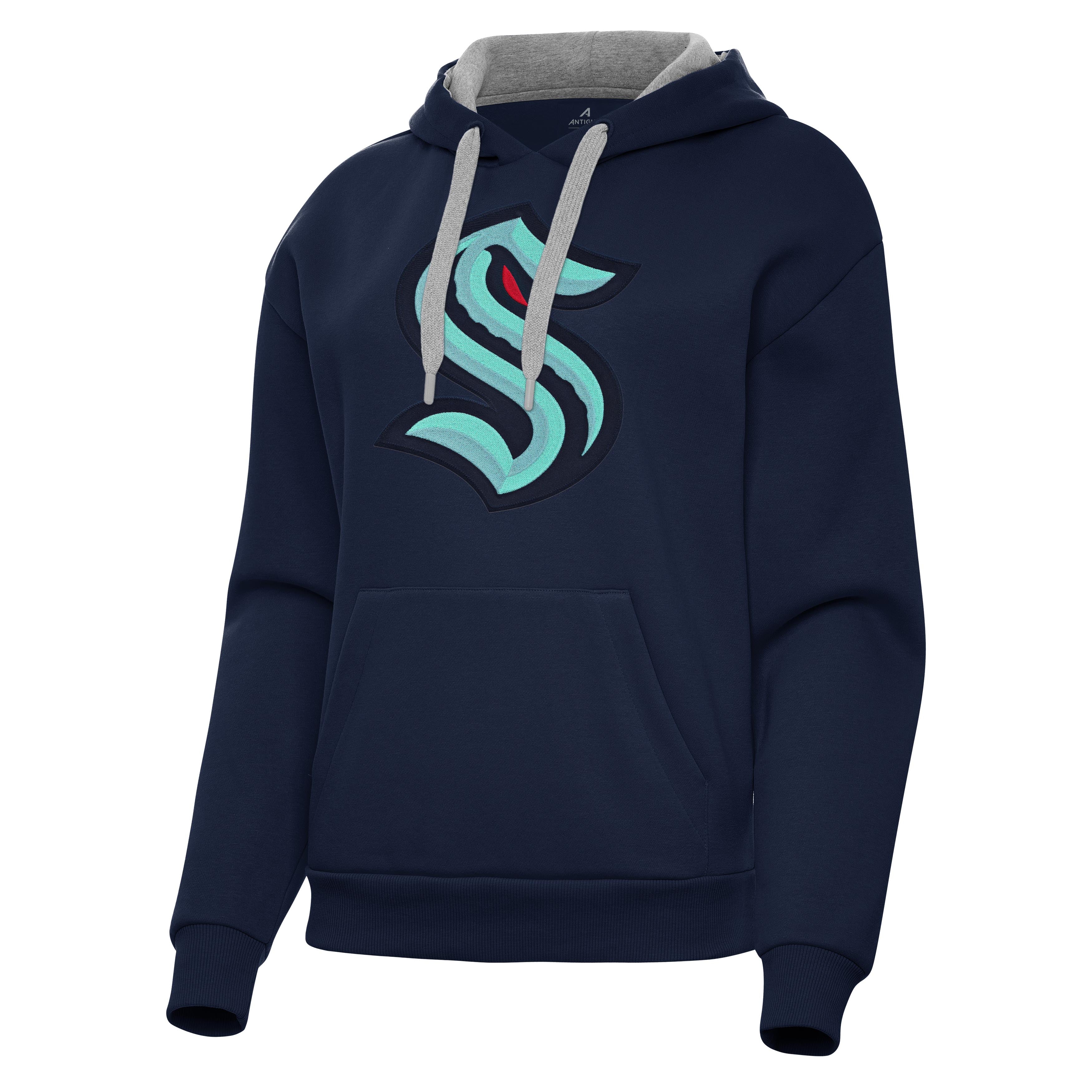 Seattle Kraken Womens Victory Full Front Logo Pullover Hood - Image 2