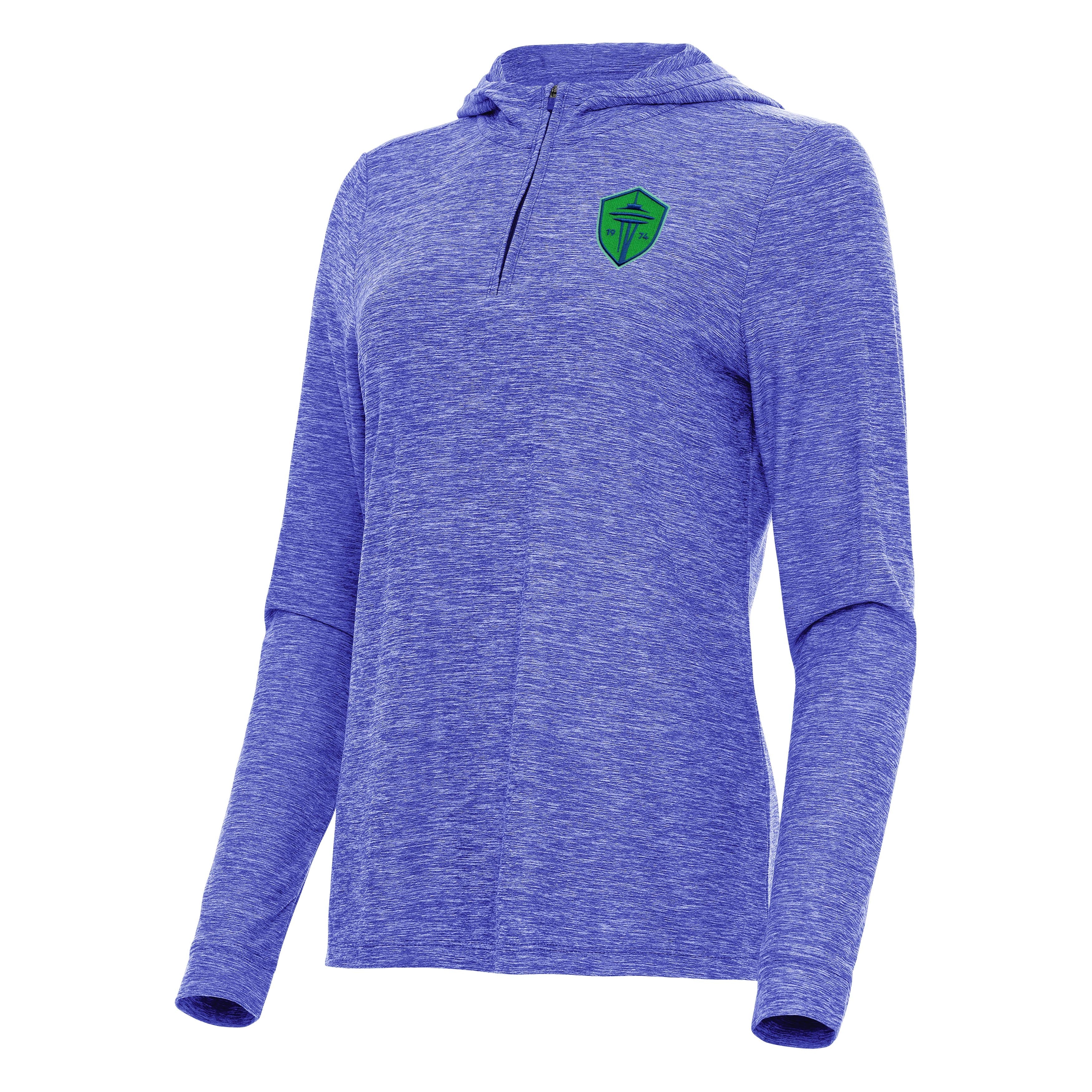Seattle Sounders FC Womens Daybreak Quarter Zip Pullover Hood