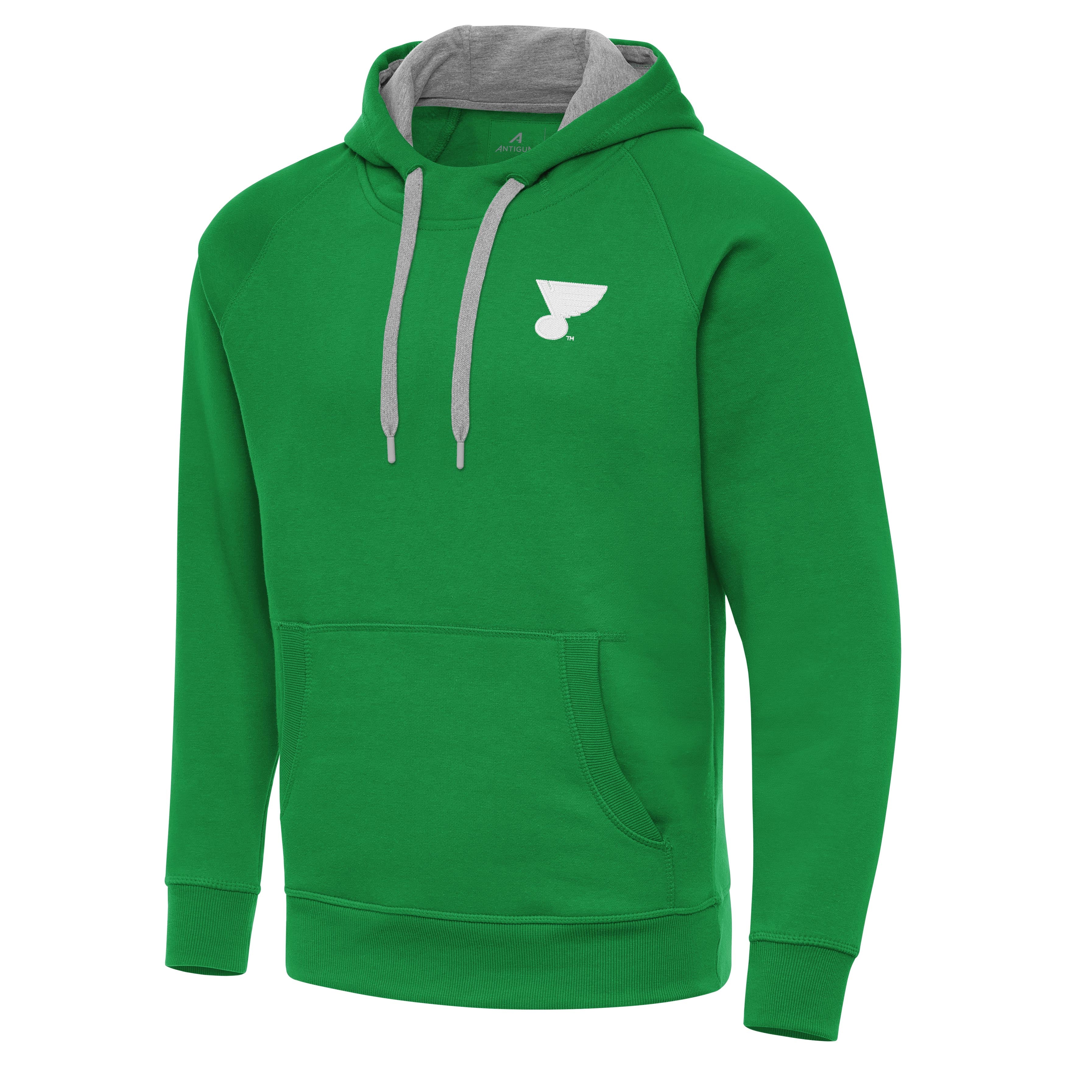 St Louis Blues Victory St Patricks Day White Logo Pullover Hood