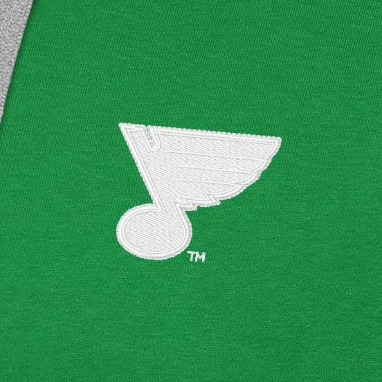 St Louis Blues Victory St Patricks Day White Logo Pullover Hood - Image 2
