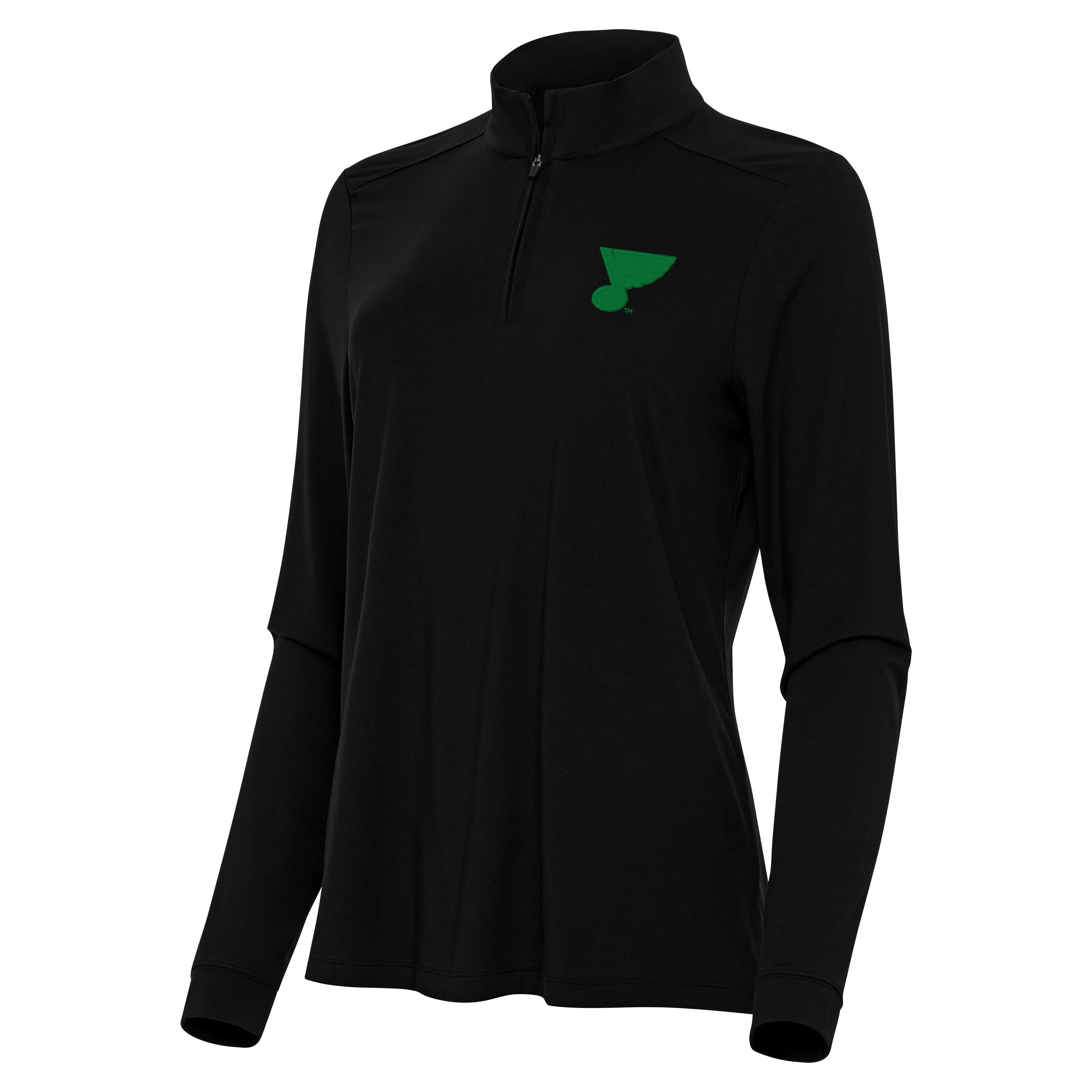 St Louis Blues Womens Intent St Patricks Day Quarter Zip Pullover