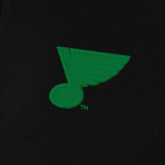 St Louis Blues Womens Intent St Patricks Day Quarter Zip Pullover - Image 2