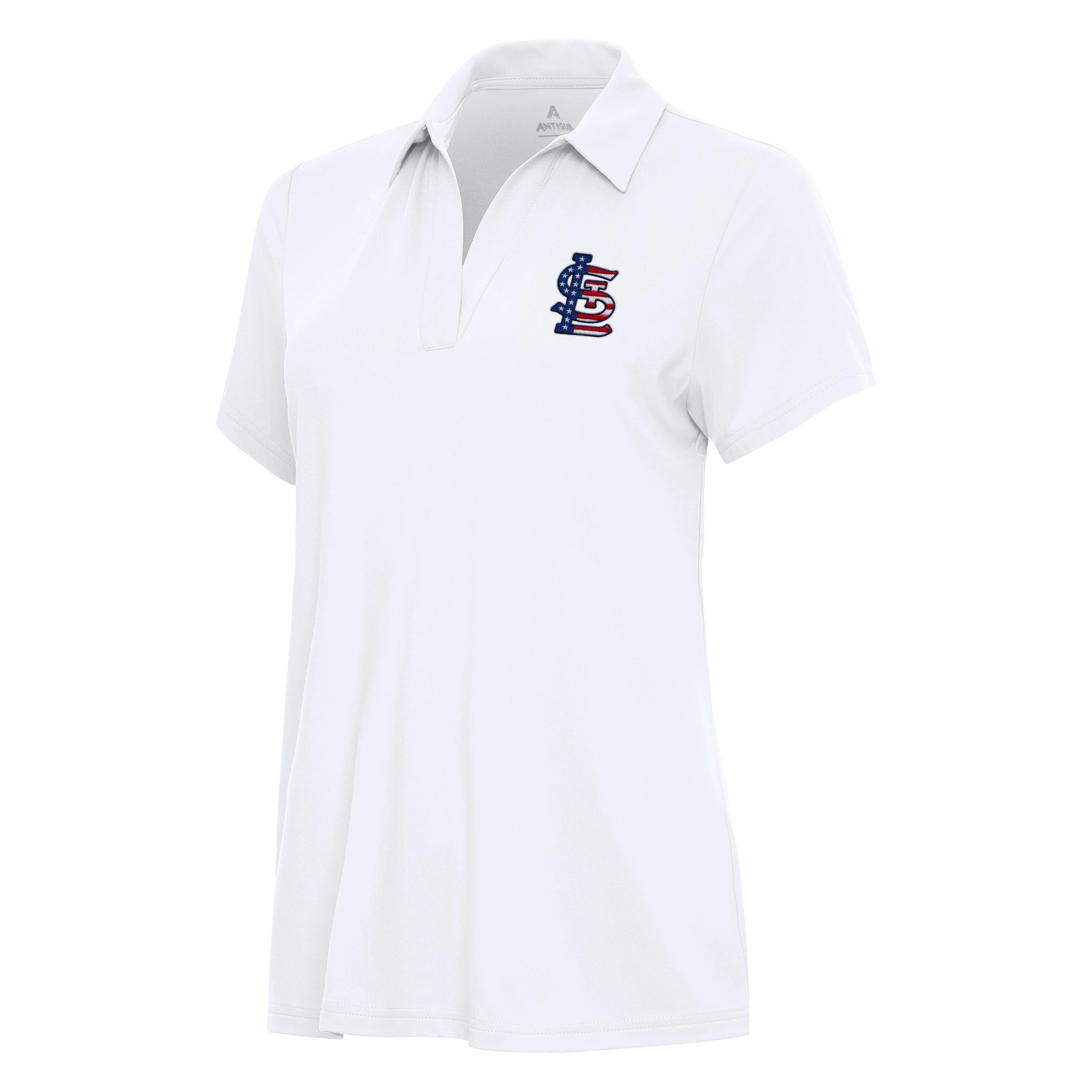 St. Louis Cardinals Womens Patriotic Logo Polo