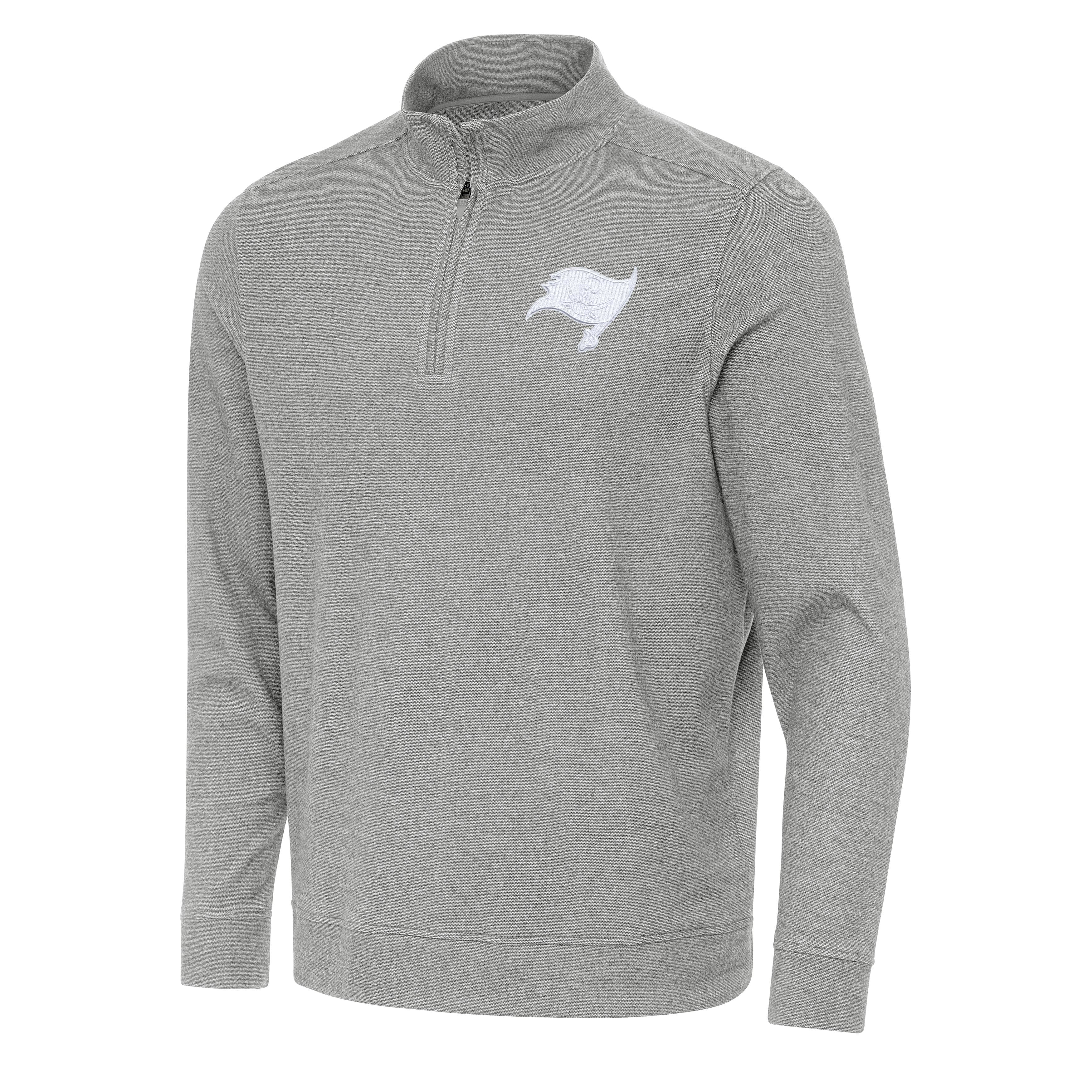 Tampa Bay Buccaneers Subtle White Logo Quarter Zip Mock