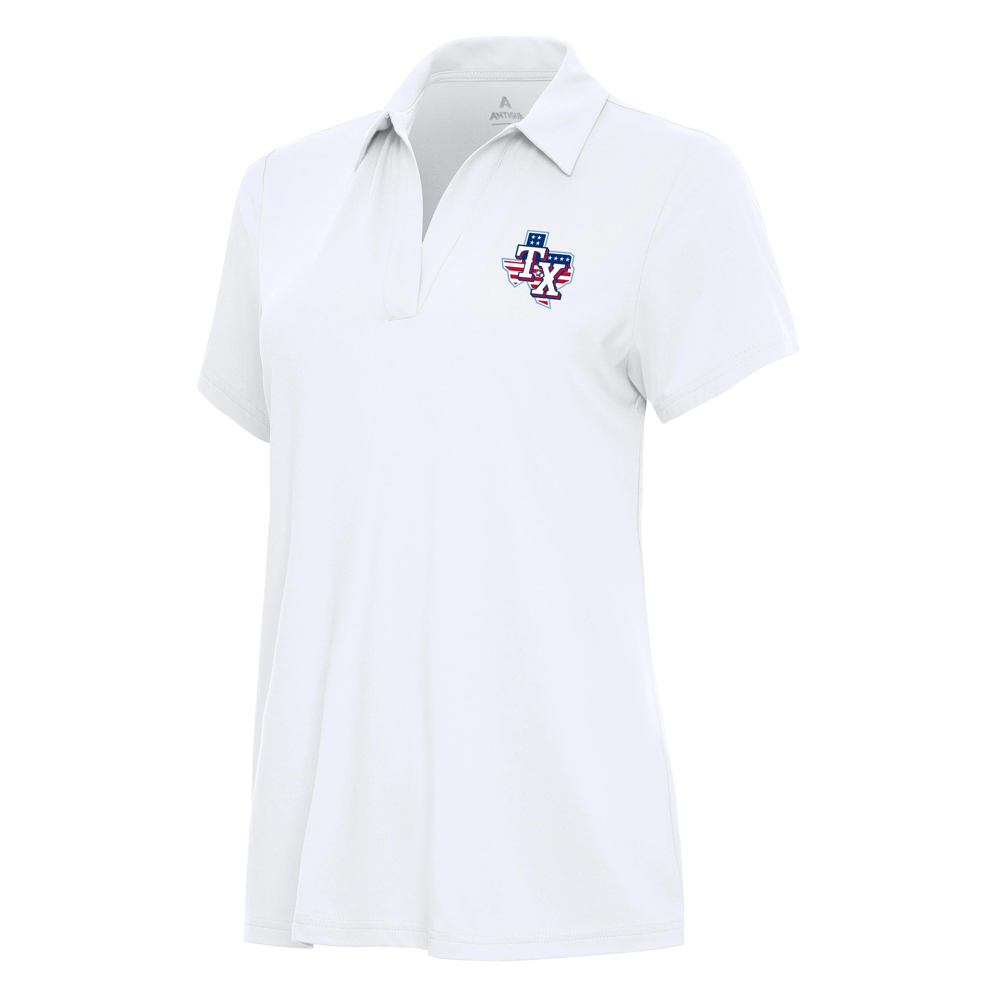 Texas Rangers Womens Patriotic Logo Polo