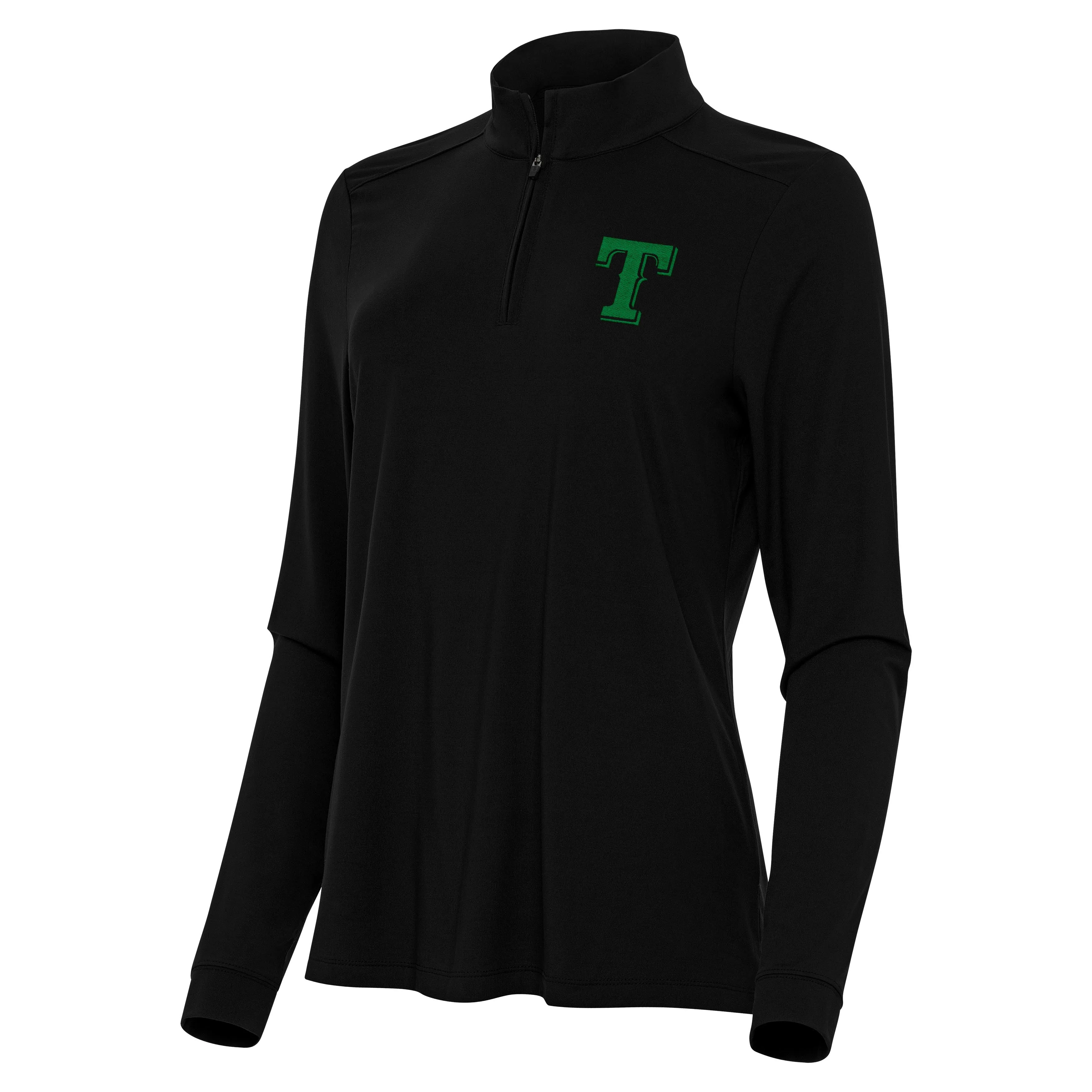 Texas Rangers Womens Intent St Patricks Day Quarter Zip Pullover - Image 3