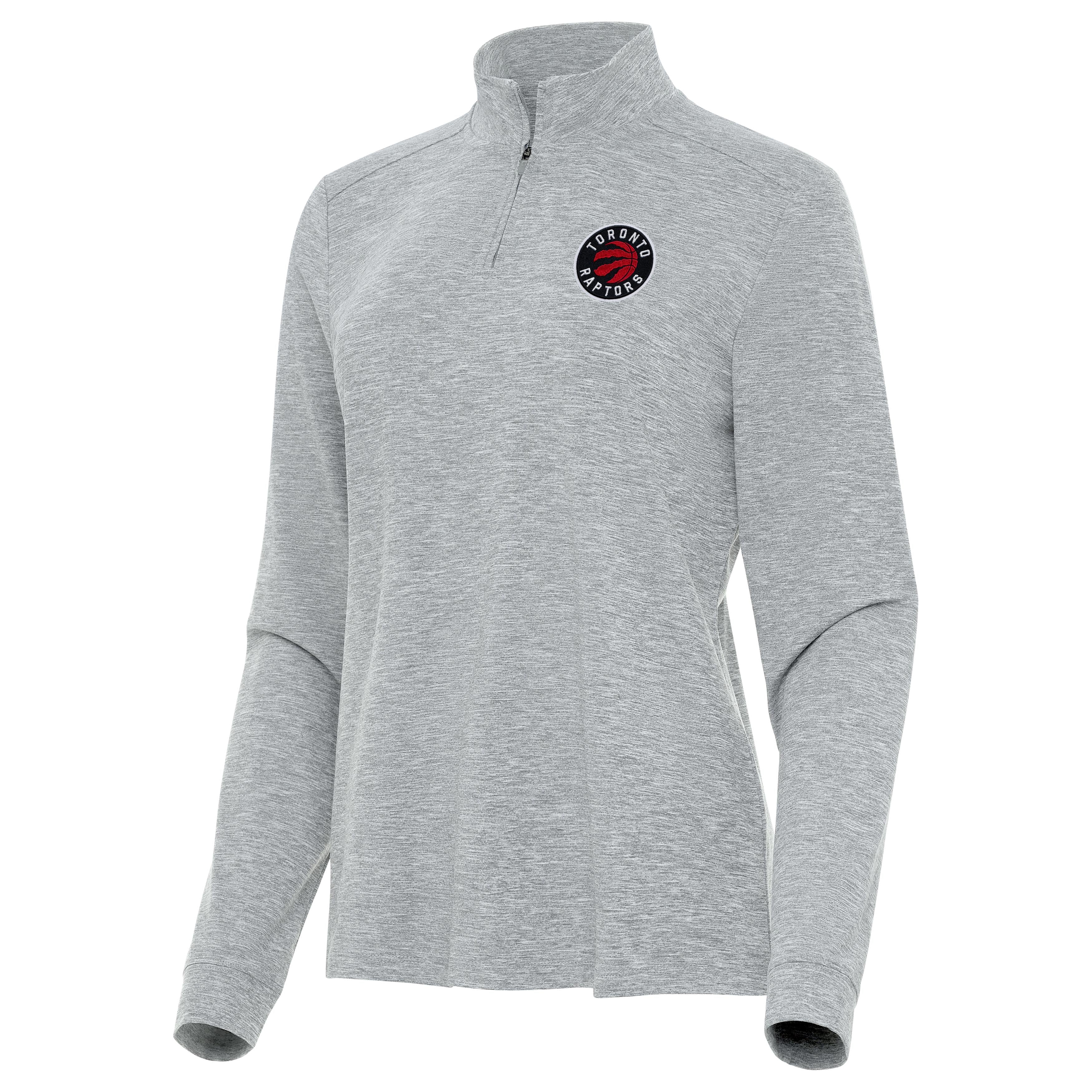 Toronto Raptors Womens Mentor Long-Sleeve Quarter Zip Mock Polo - Image 2