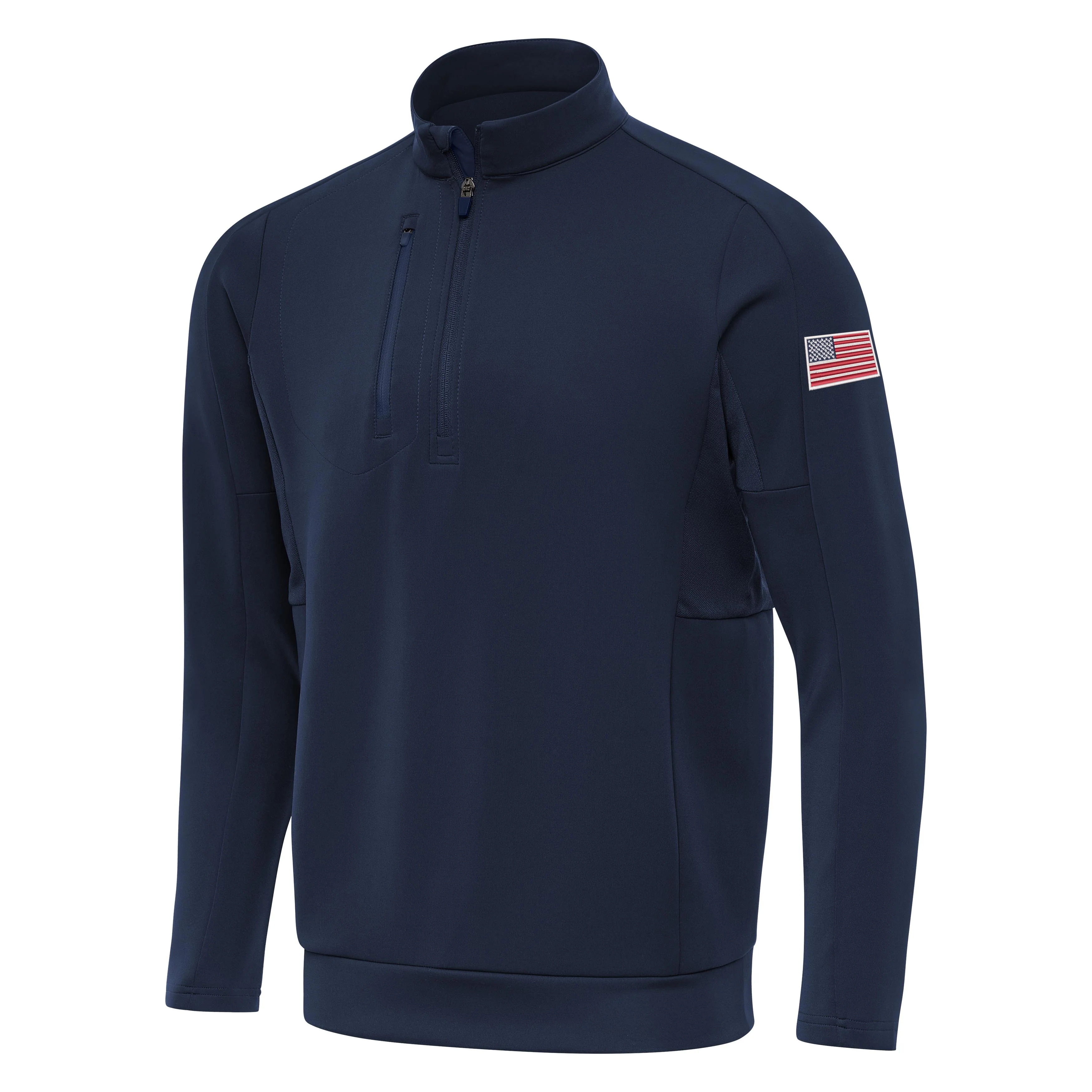 US Flag Left Sleeve Generation Quarter Zip Pullover