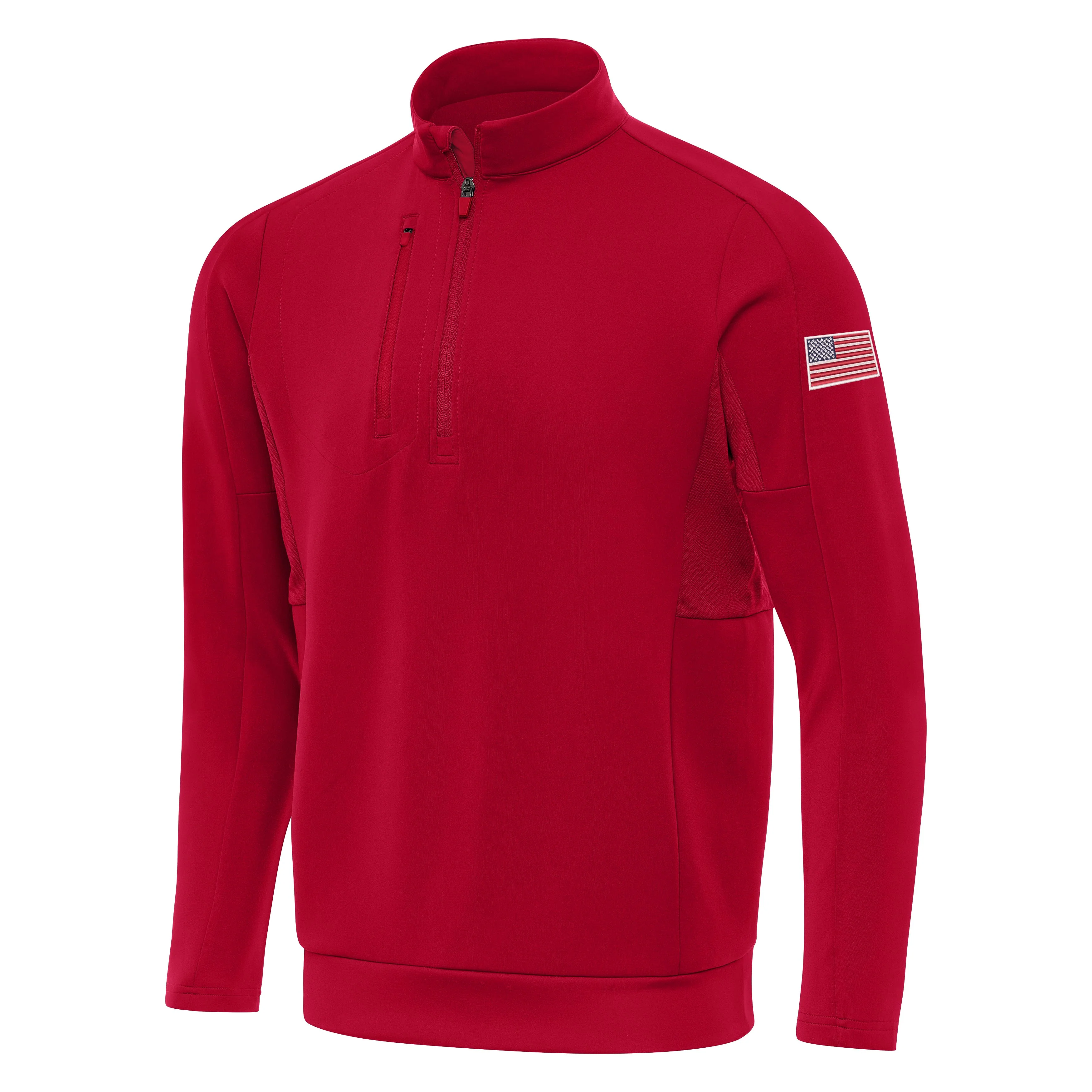 US Flag Left Sleeve Generation Quarter Zip Pullover - Image 2