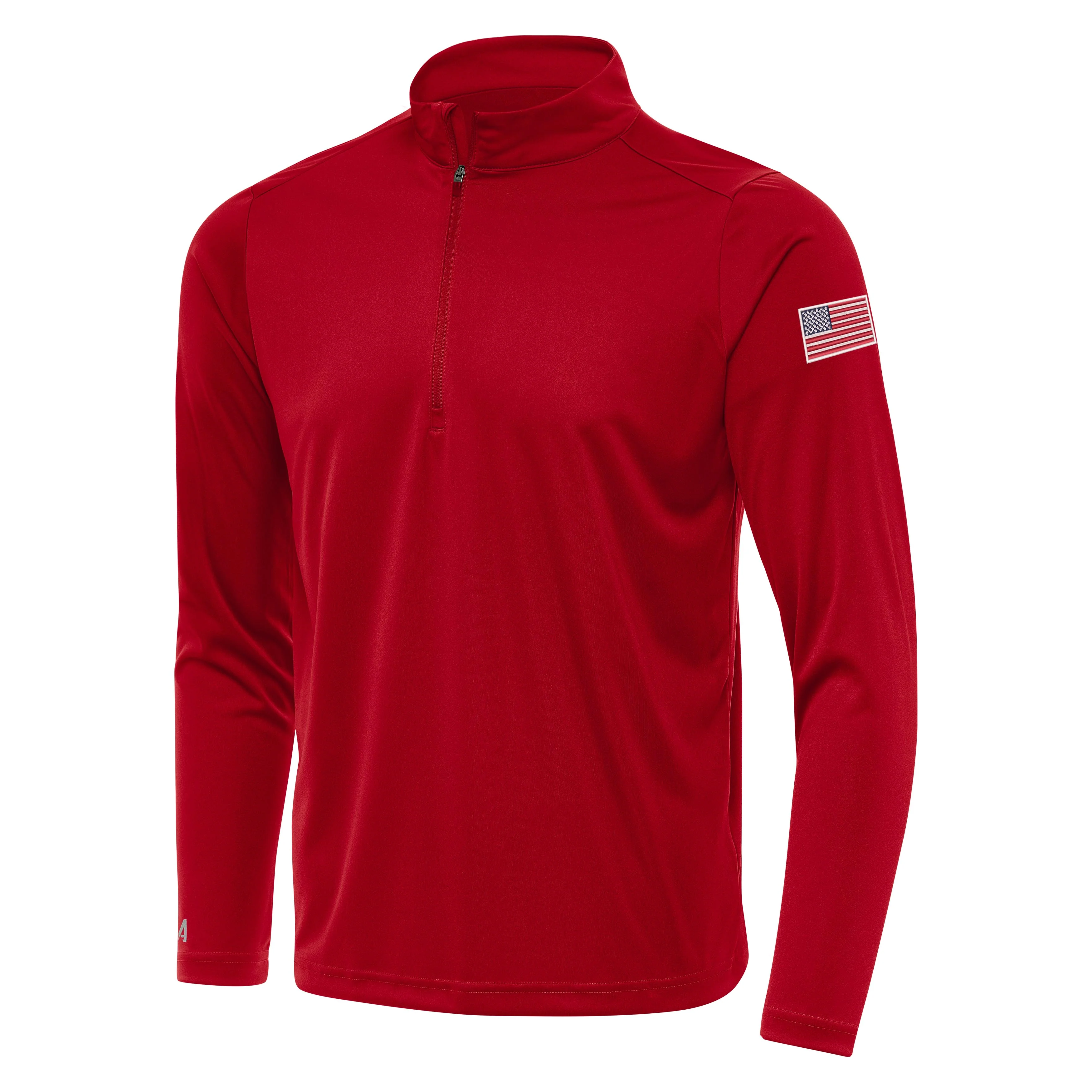 US Flag Left Sleeve Tribute Quarter Zip Pullover