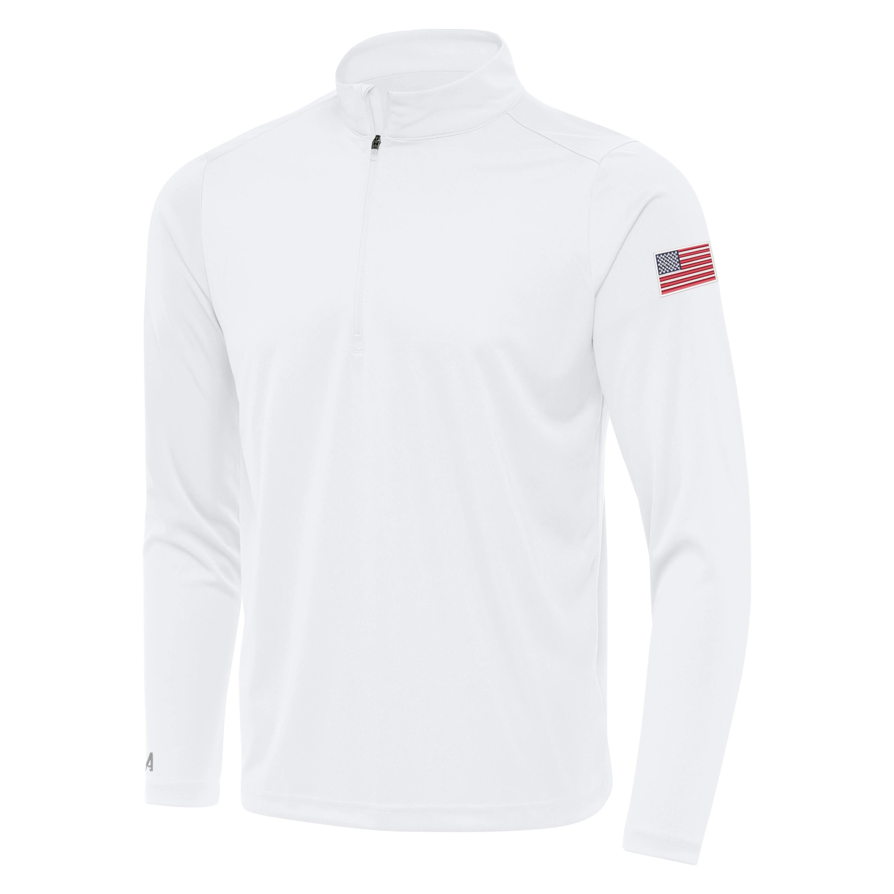 US Flag Left Sleeve Tribute Quarter Zip Pullover - Image 2