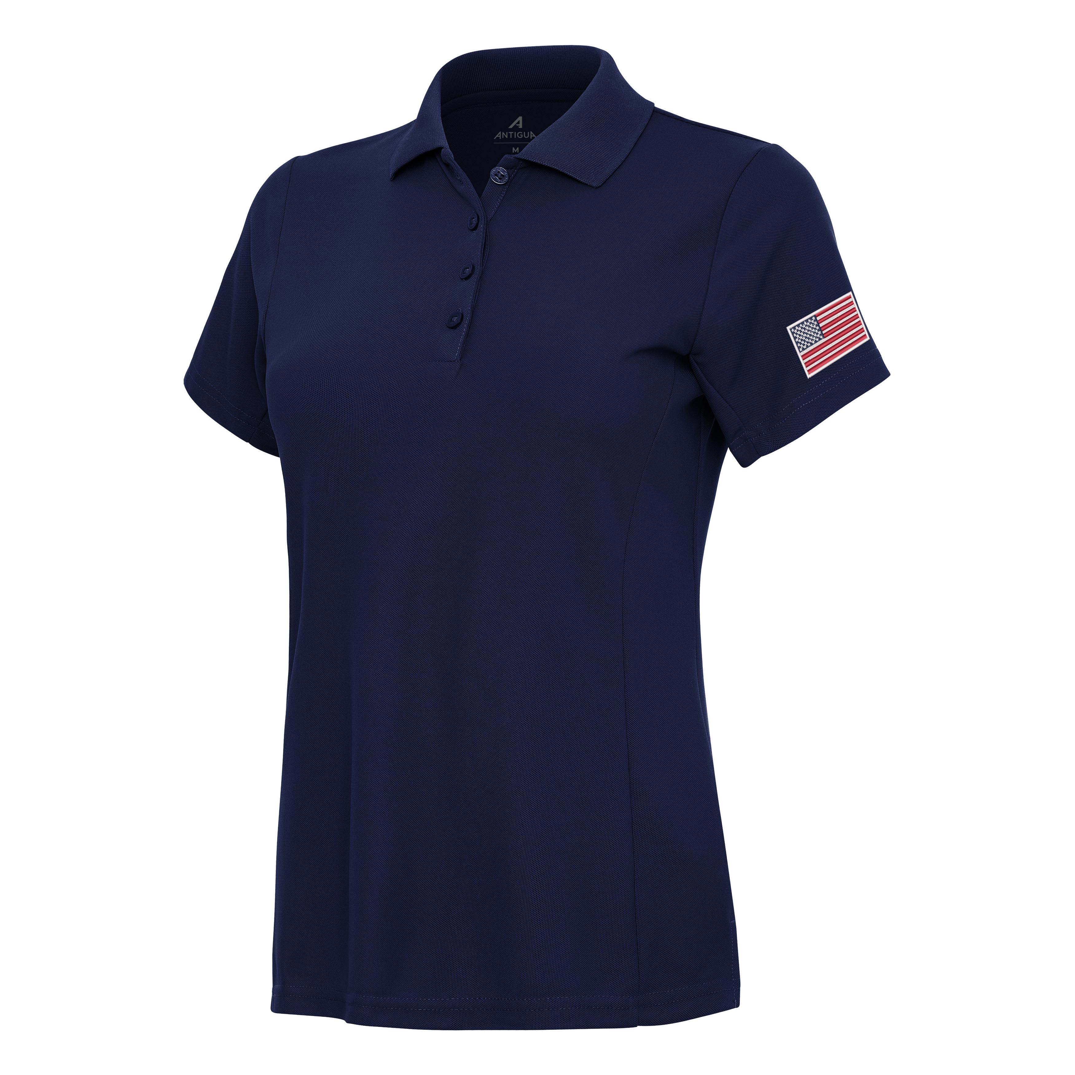 US Flag Left Sleeve Womens Legacy Polo - Image 2