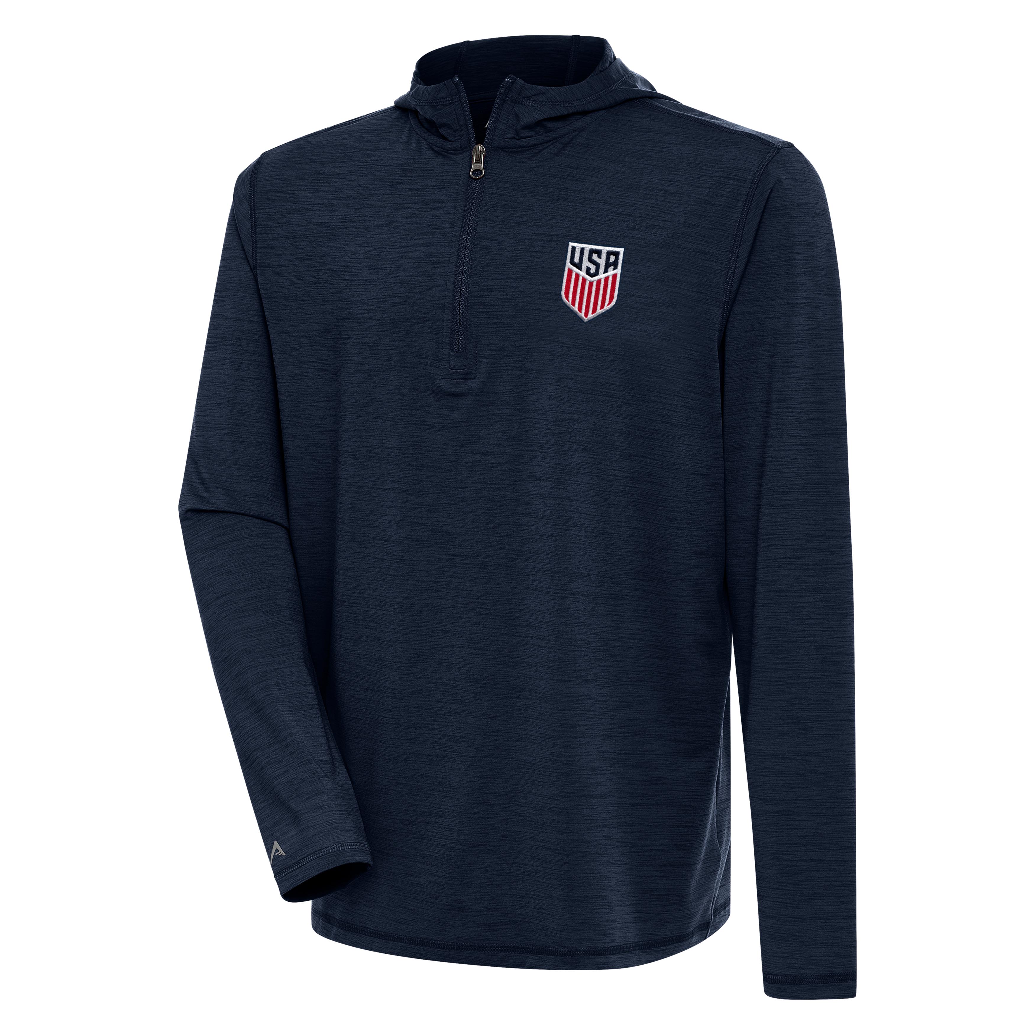 US Mens Soccer Tidy Hooded Quarter Zip Pullover - Image 3