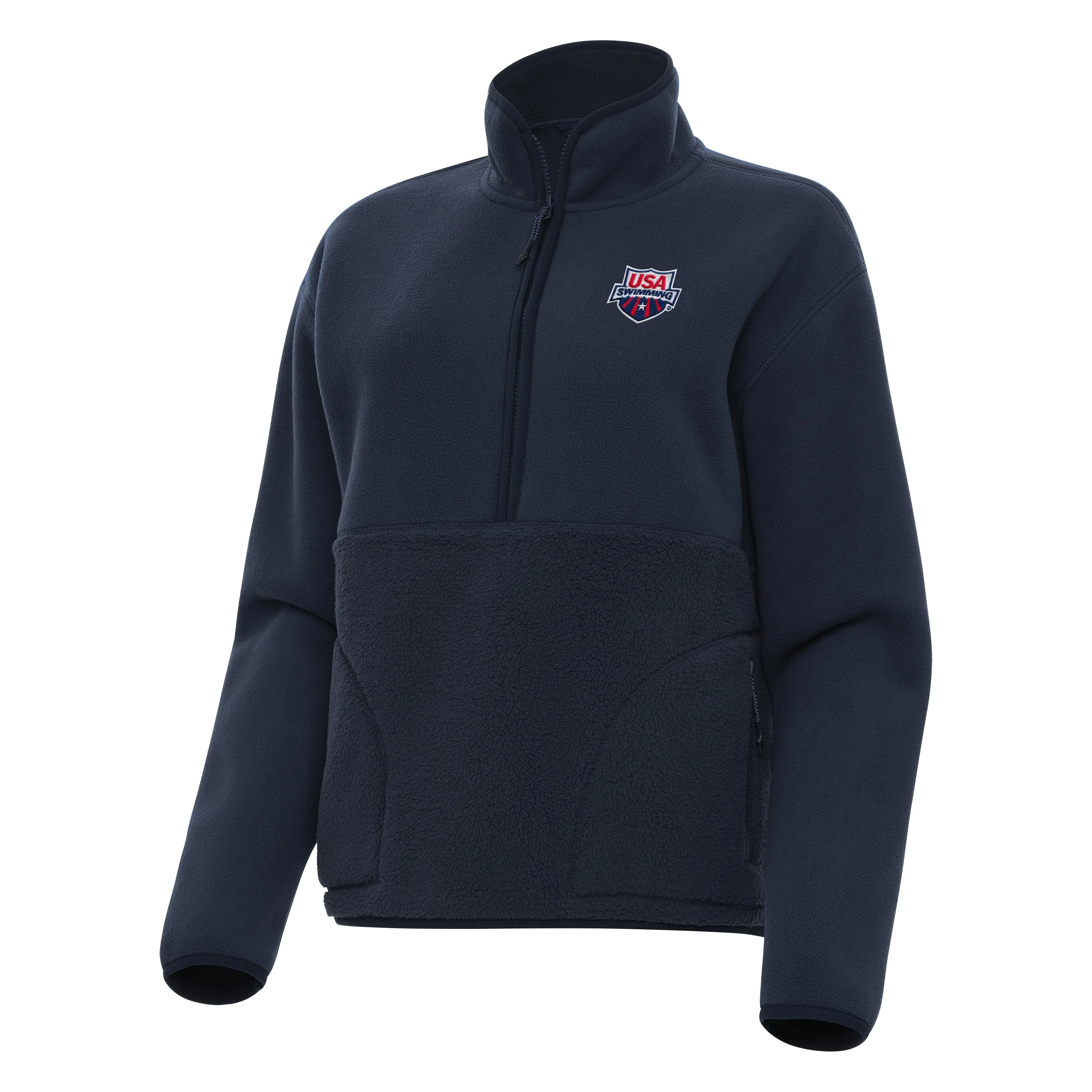 US Swimming Womens Figure Quarter Zip Pullover