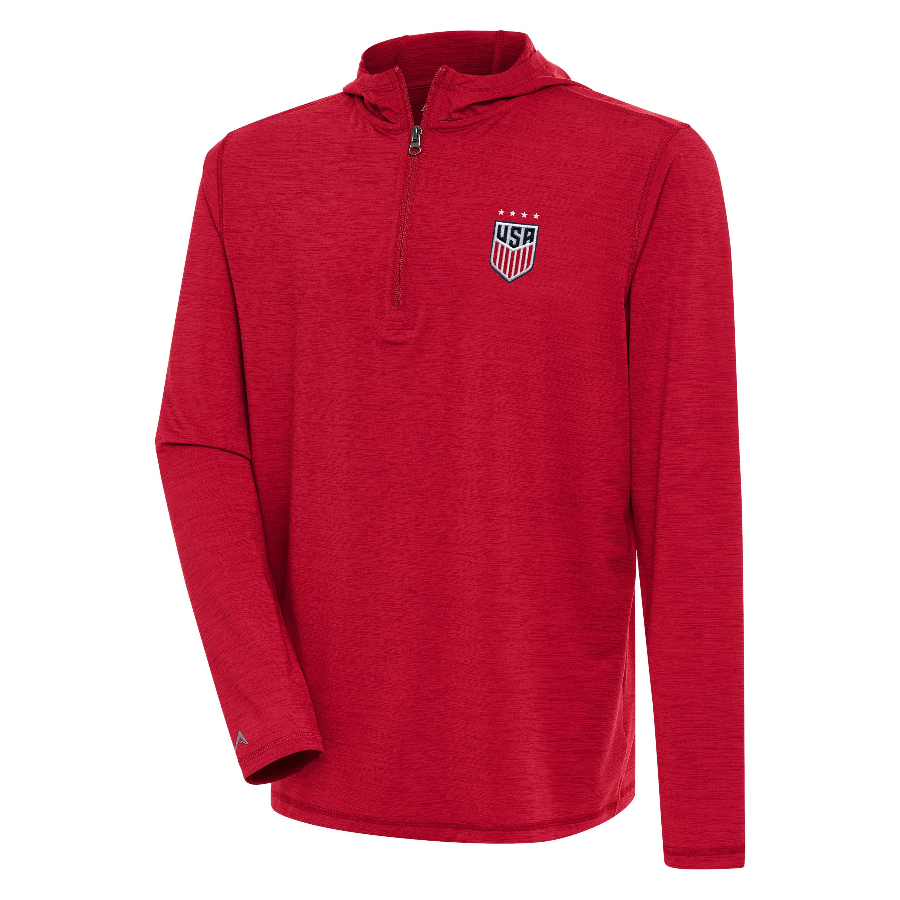 US Womens Soccer Tidy Hooded Quarter Zip Pullover - Image 3