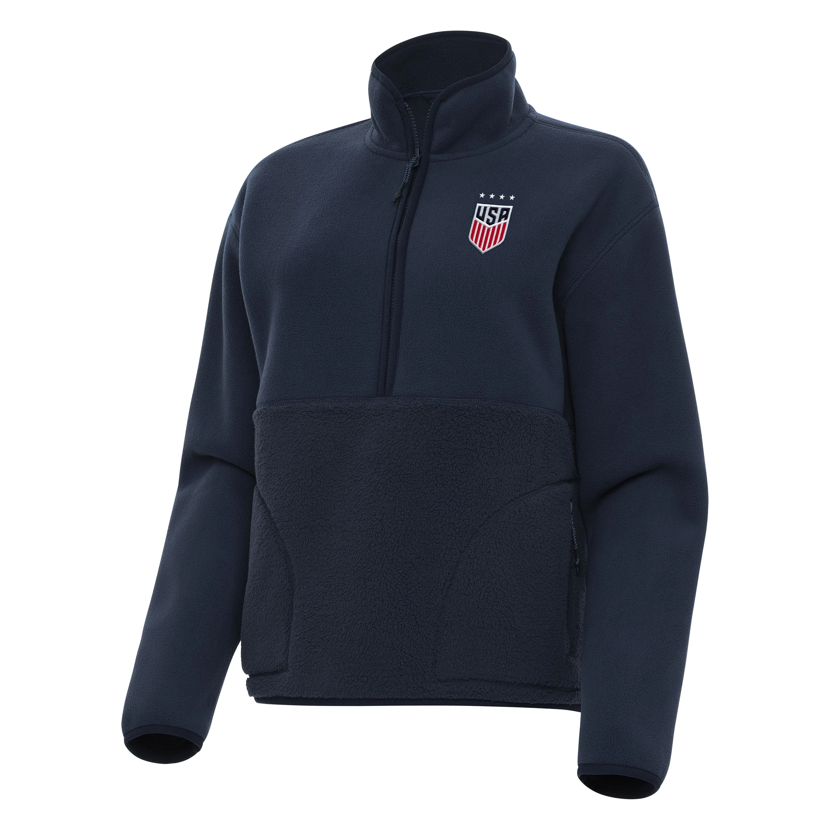 US Womens Soccer Figure Womens Quarter Zip Pullover