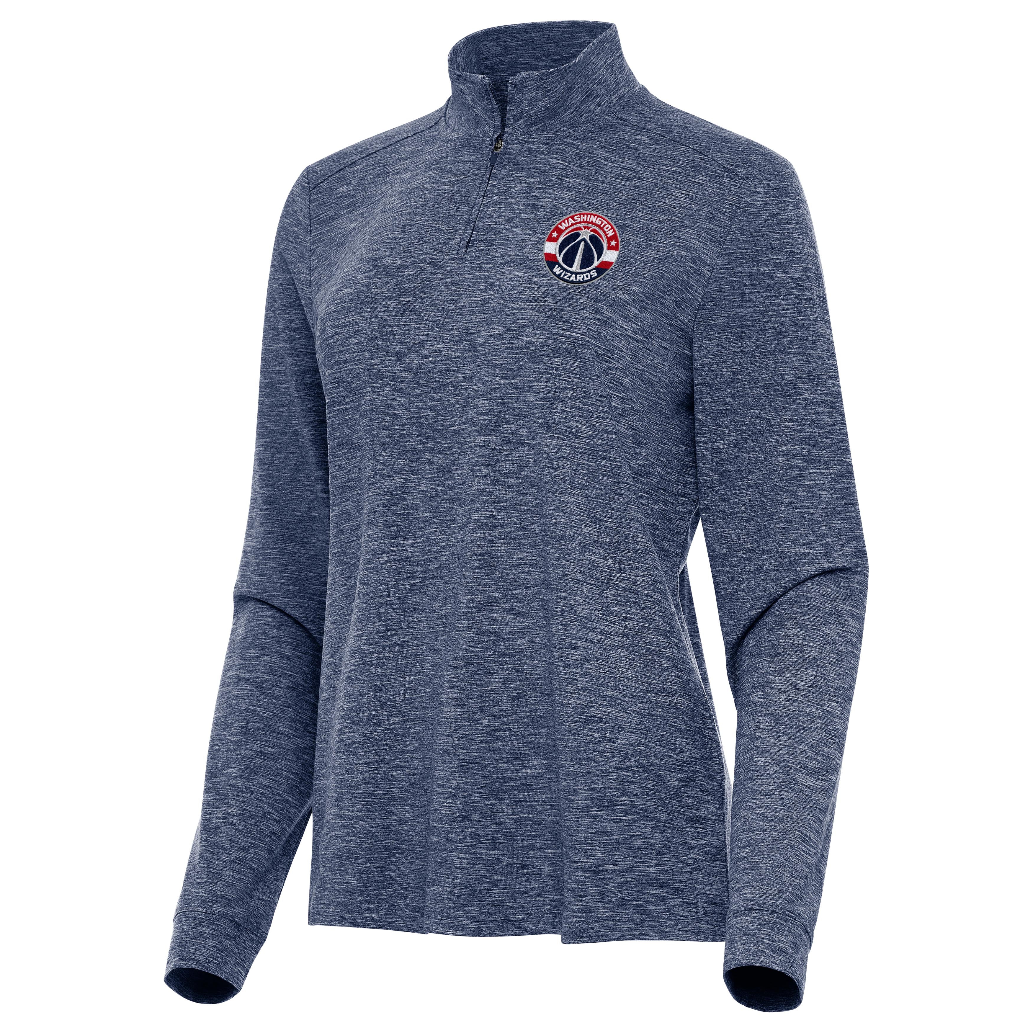 Washington Wizards Womens Mentor Long-Sleeve Quarter Zip Mock Polo