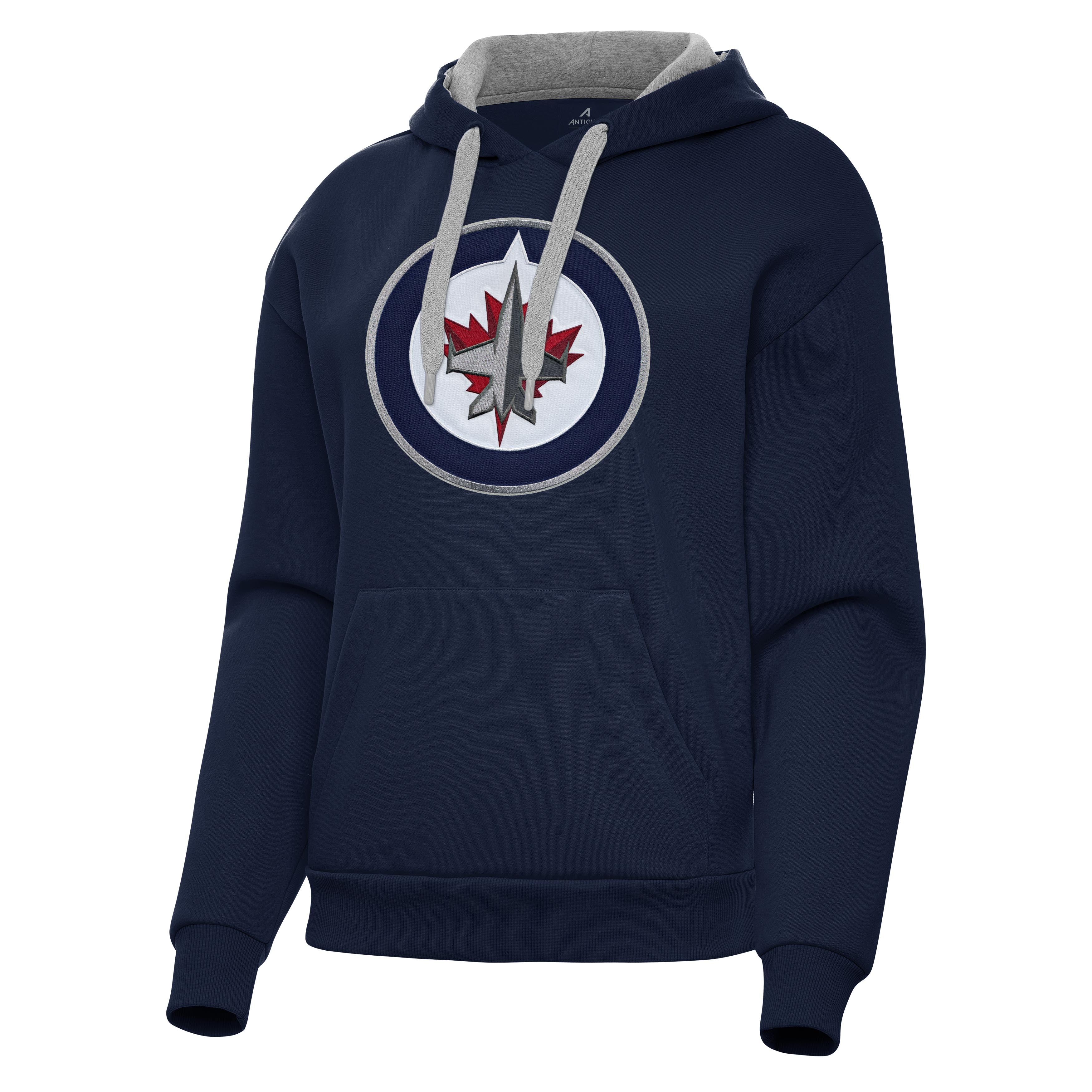Winnipeg Jets Womens Victory Full Front Logo Pullover Hood - Image 2