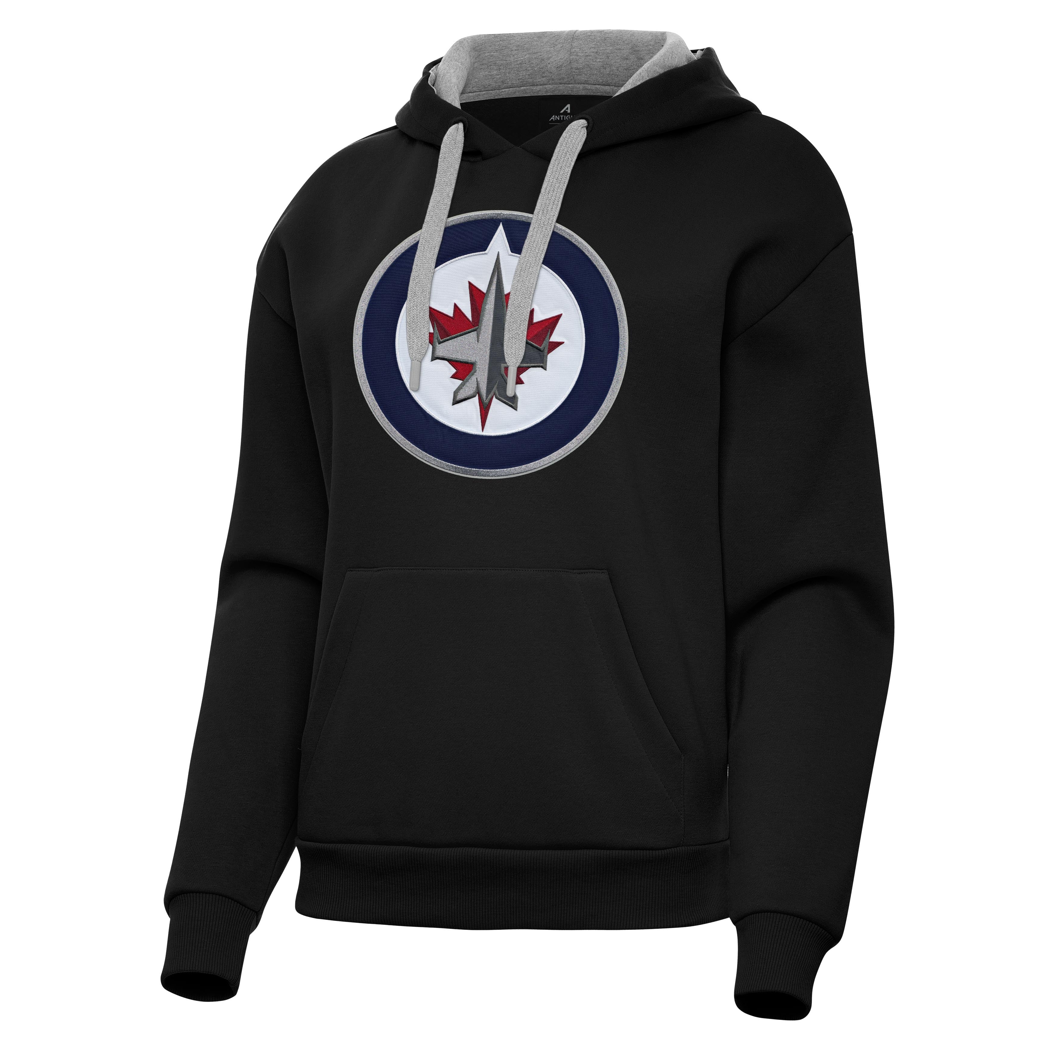 Winnipeg Jets Womens Victory Full Front Logo Pullover Hood - Image 3